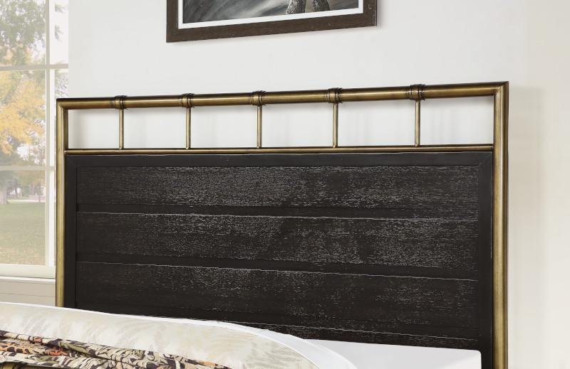 Flexsteel Wynwood Cologne King Metal Panel Bed in Dark Brown - Image 2