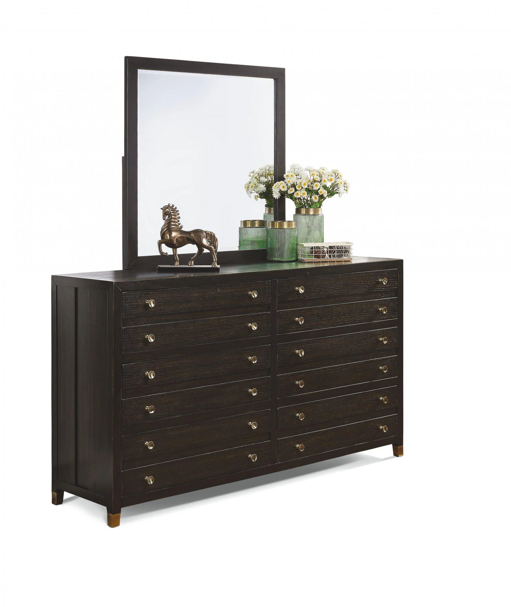 Flexsteel Wynwood Cologne Mirror in Dark Brown - Image 2
