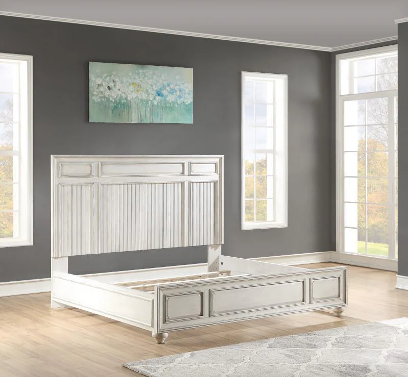 Flexsteel Wynwood Harmony California King Panel Bed in White Wood - Image 3