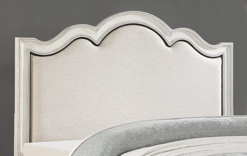 Flexsteel Wynwood Harmony California King Upholstered Panel Bed in White Wood - Image 2