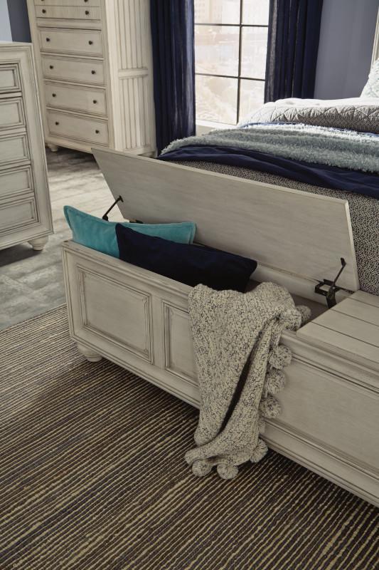 Flexsteel Wynwood Harmony King Panel Storage Bed in White Wood - Image 3