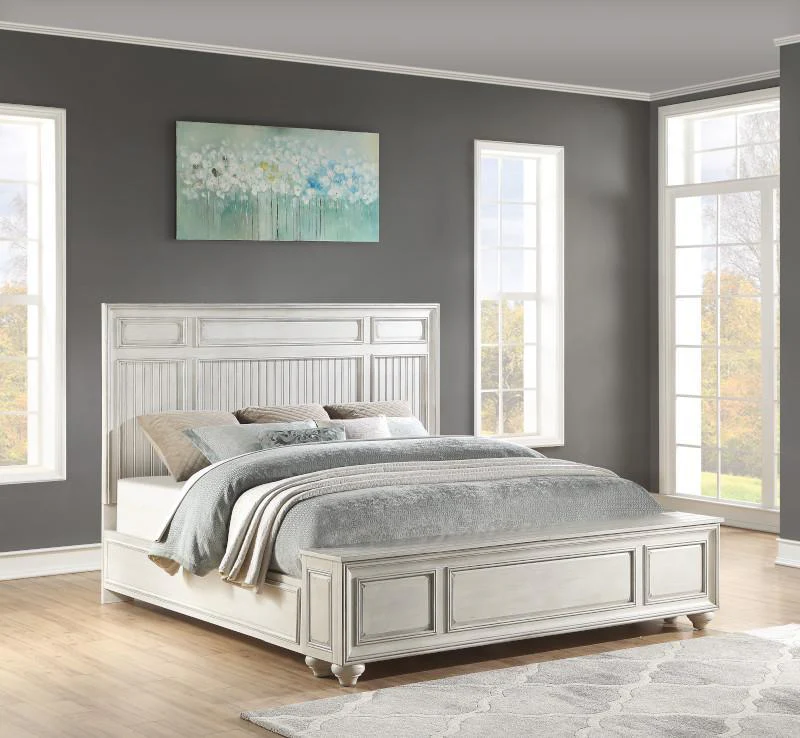 Flexsteel Wynwood Harmony King Panel Storage Bed in White Wood - Image 5