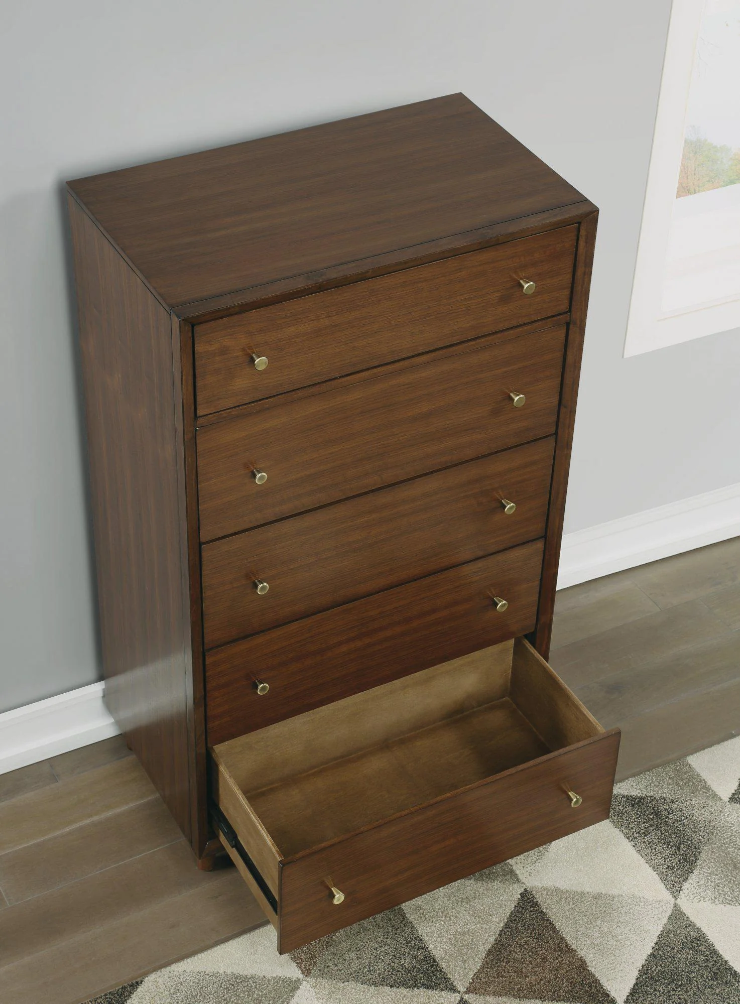 Flexsteel Wynwood Ludwig Drawer Chest in Medium Brown - Image 2