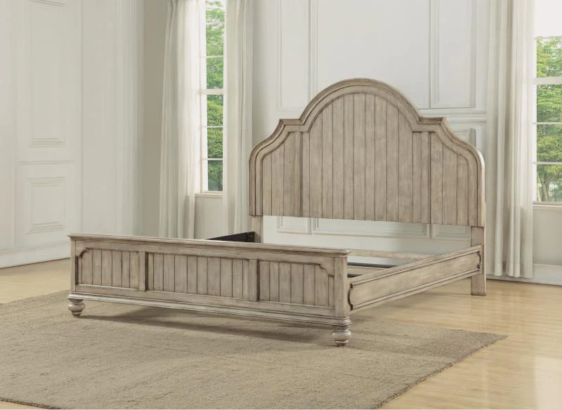 Flexsteel Wynwood Plymouth California King Panel Bed in Whitewash Wood - Image 4