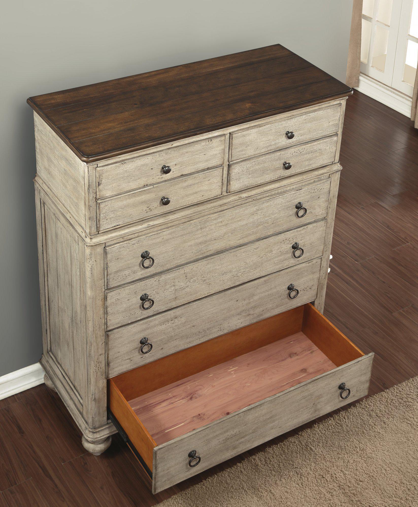 Flexsteel Wynwood Plymouth Drawer Chest in Whitewash Wood - Image 3