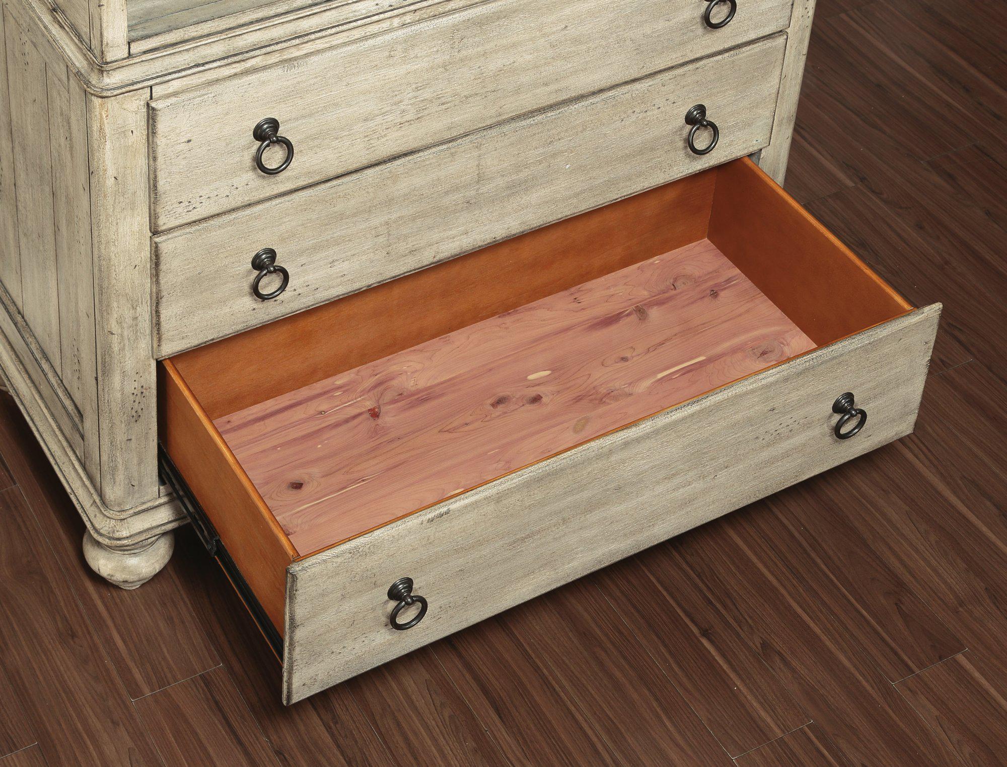 Flexsteel Wynwood Plymouth Media Chest in Whitewash Wood - Image 2