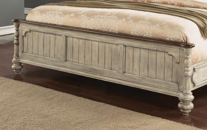 Flexsteel Wynwood Plymouth Queen Poster Bed in Whitewash Wood - Image 4