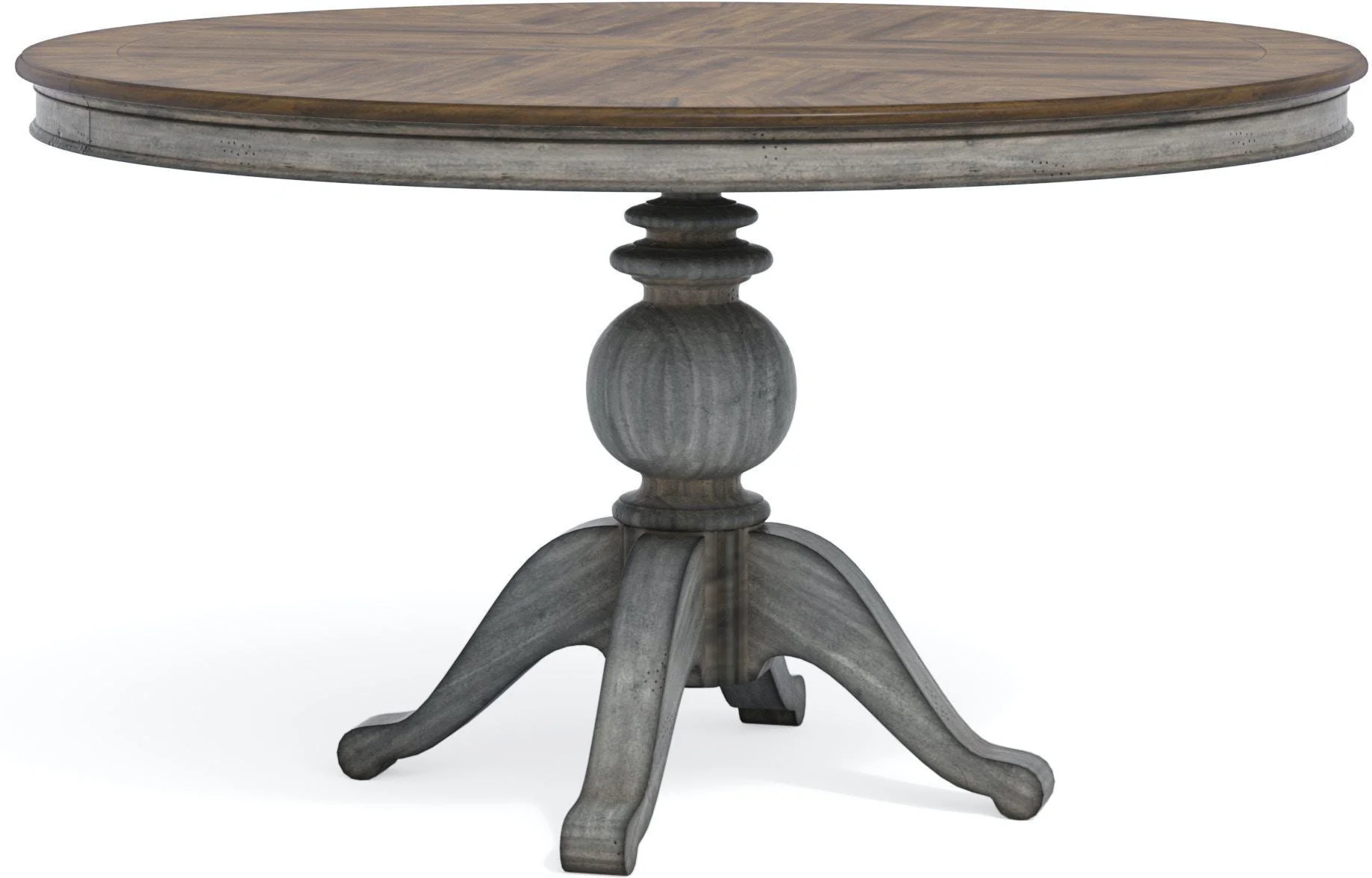 Flexsteel Wynwood Plymouth Round Pedestal Dining Table in Two-Toned - Image 2