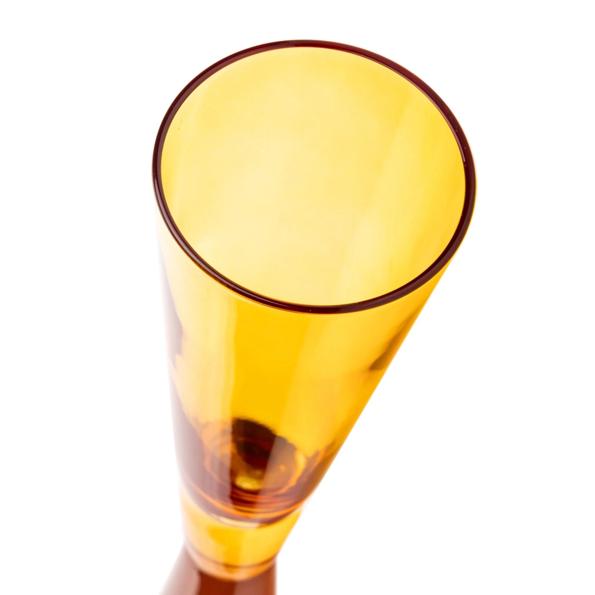 Flute Amber Champagne Glasses - Set of 4 - Image 4