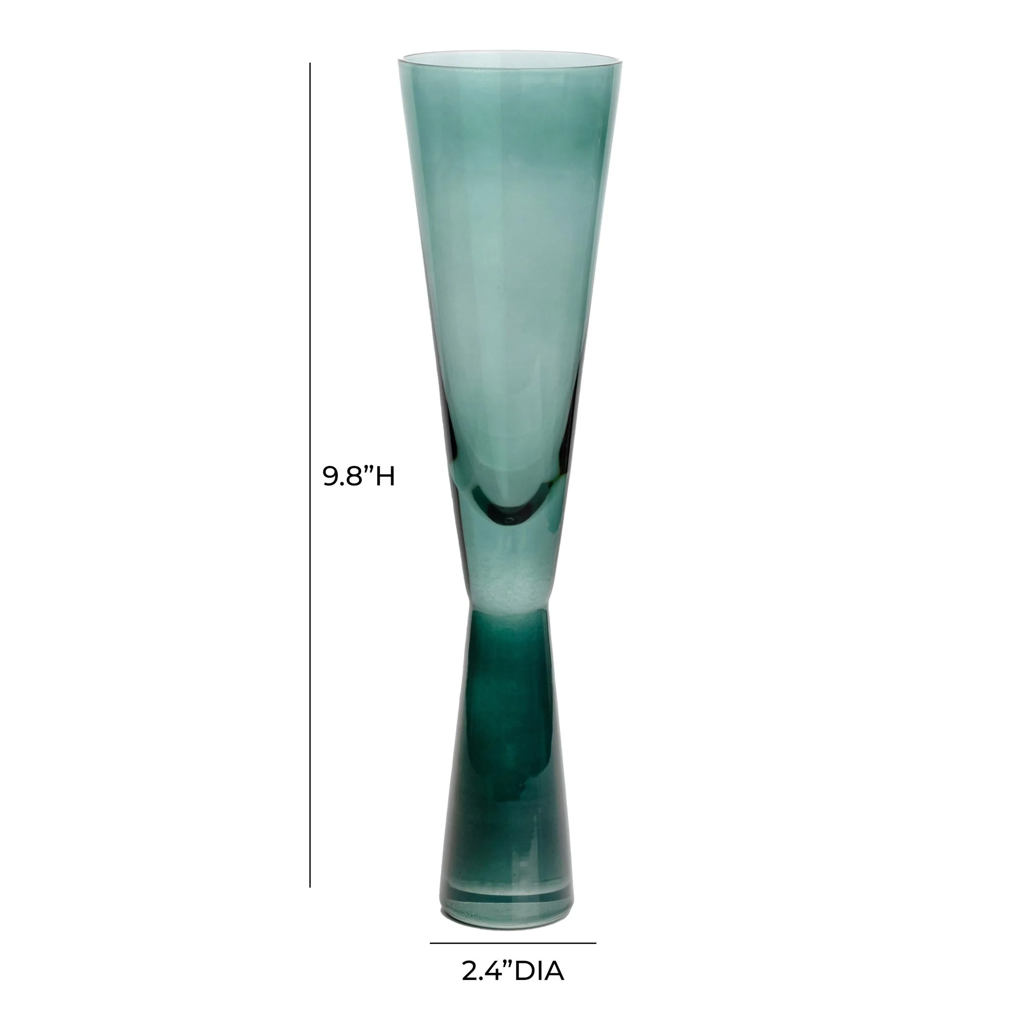 Flute Green Champagne Glasses - Set of 4 - Image 6