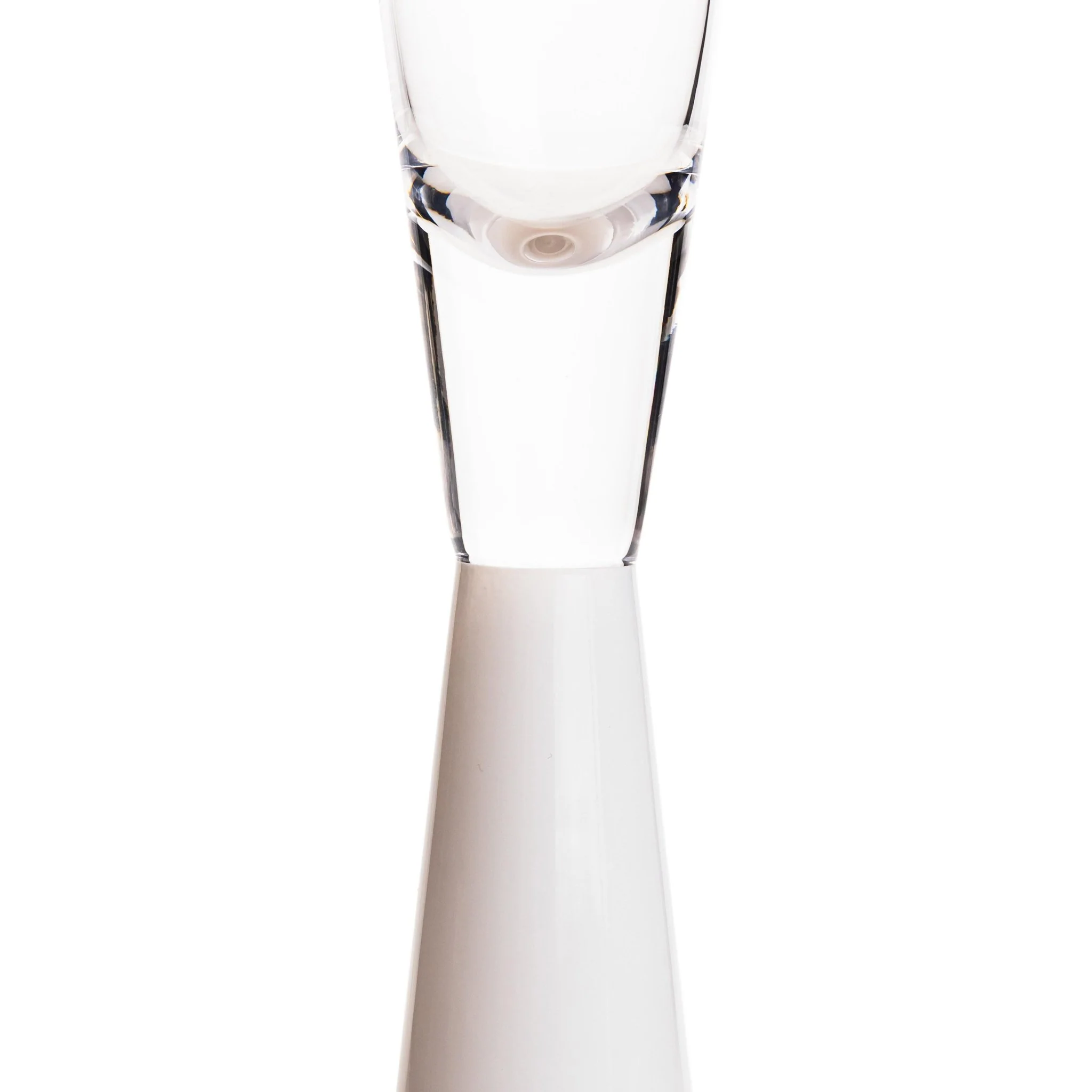Flute White Champagne Glasses - Set of 4 - Image 3