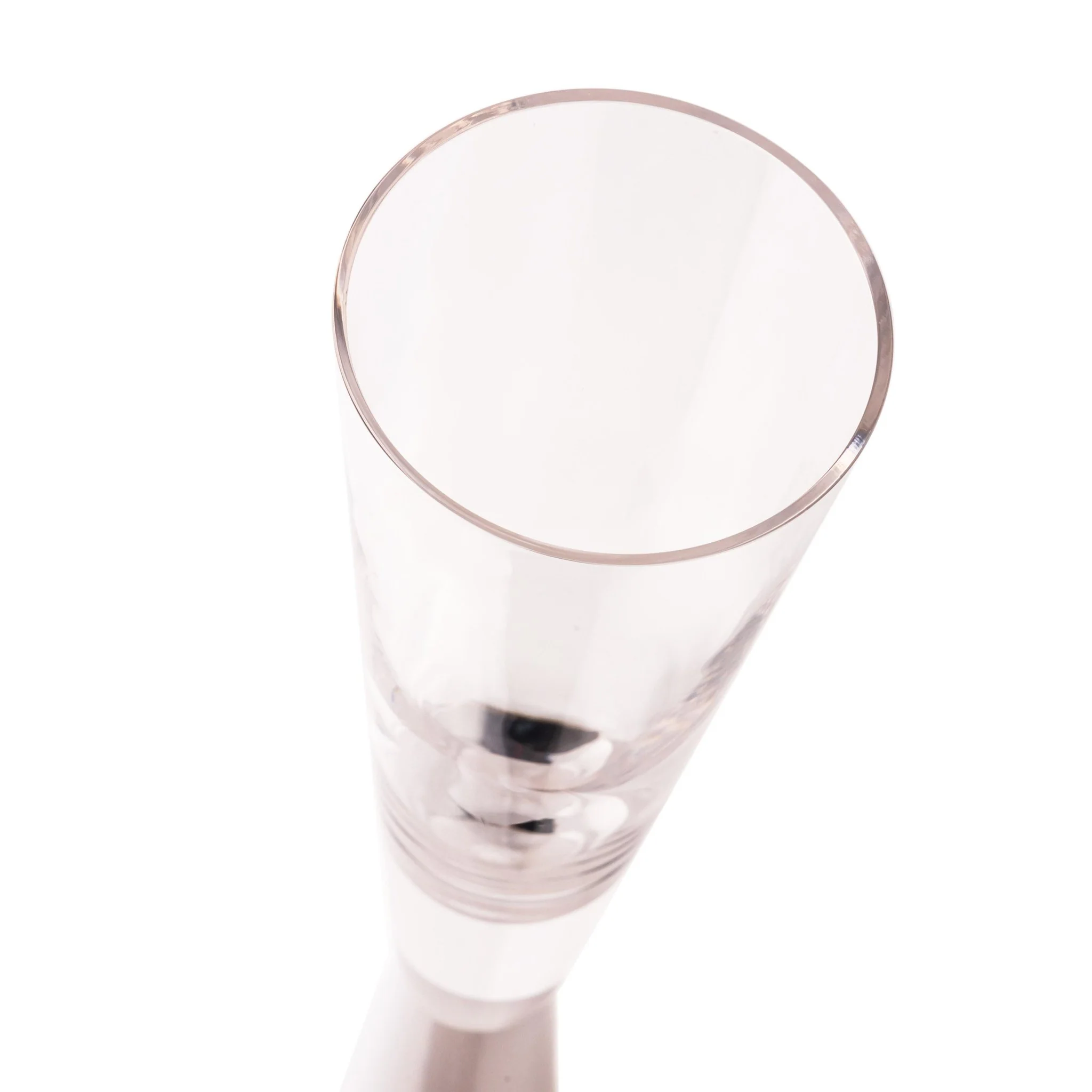 Flute White Champagne Glasses - Set of 4 - Image 5