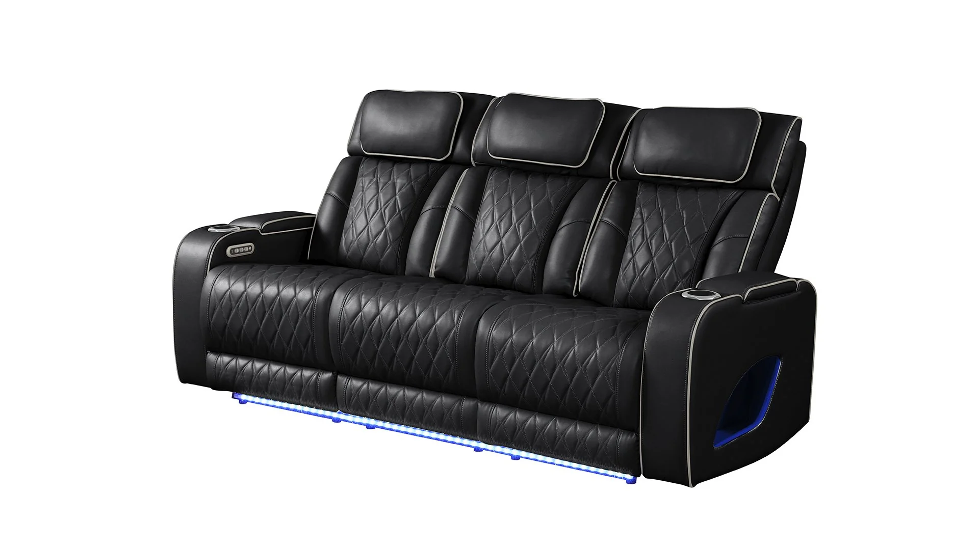 Fortuner 2PC Living Room Set Black - Image 2