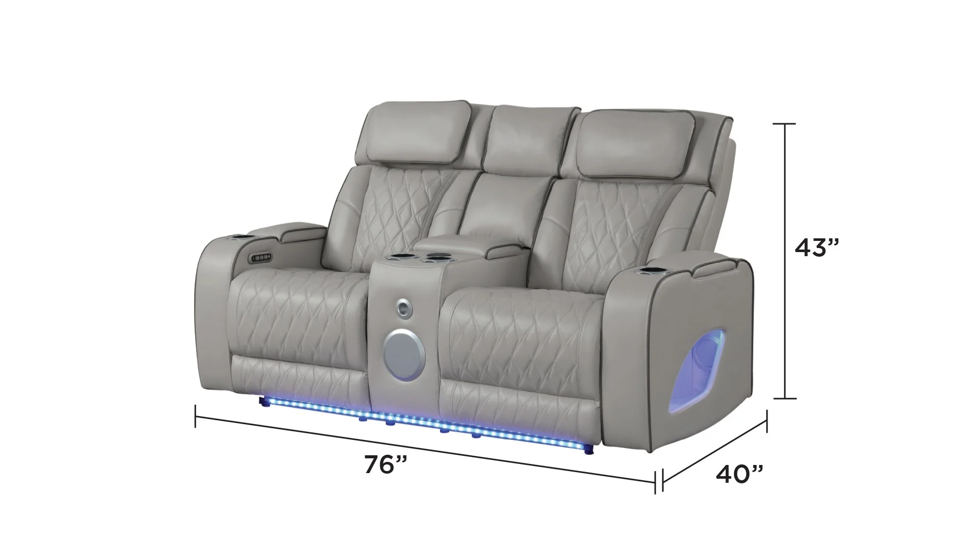 Fortuner 2PC Living Room Set Gray - Image 8