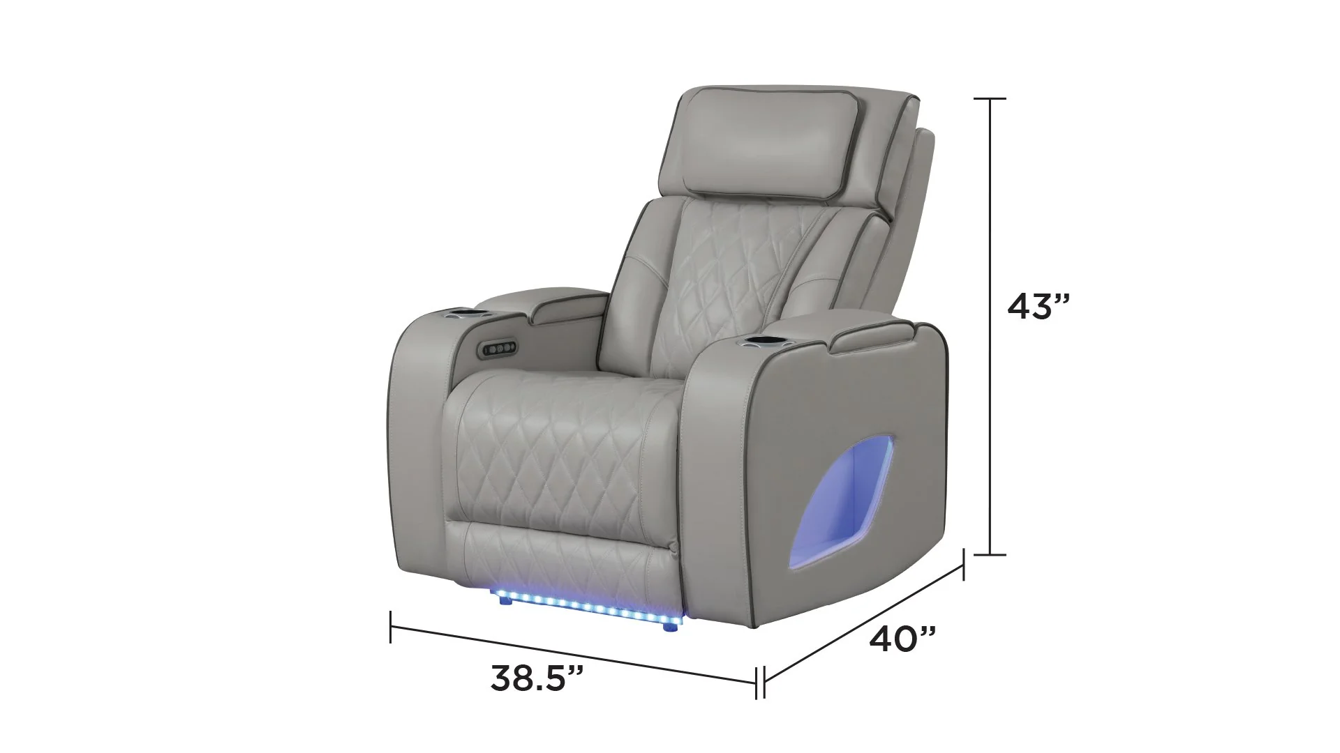 Fortuner Recliner Gray - Image 2