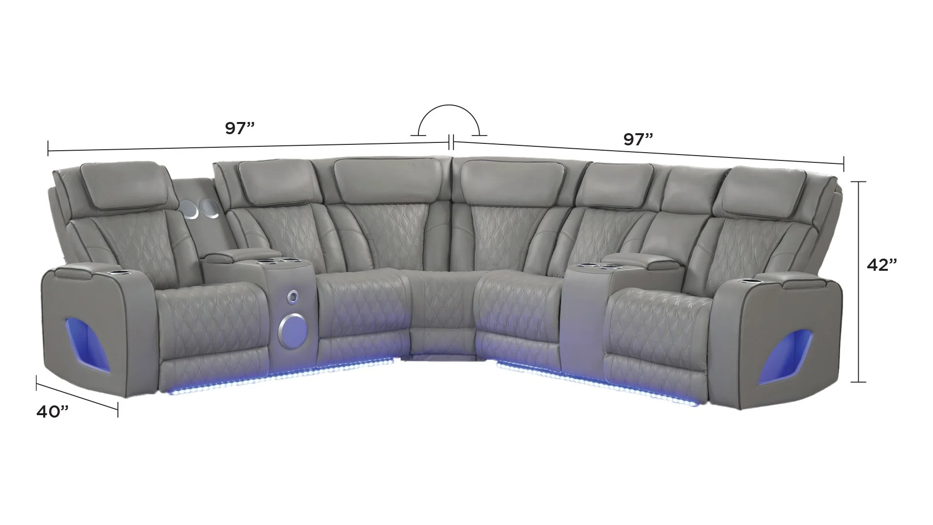 Fortuner Sectional Gray - Image 2