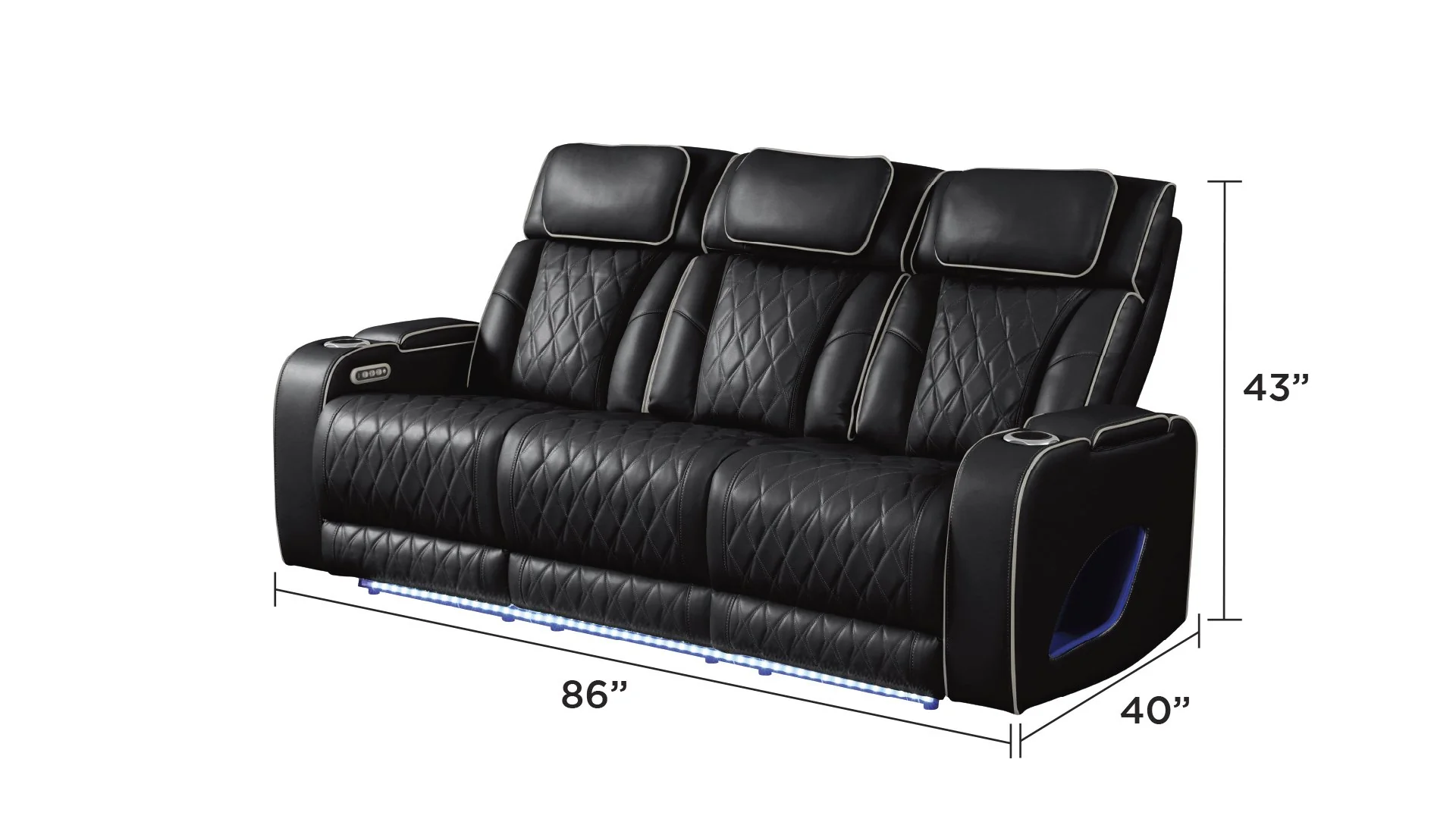 Fortuner Sofa Black - Image 2