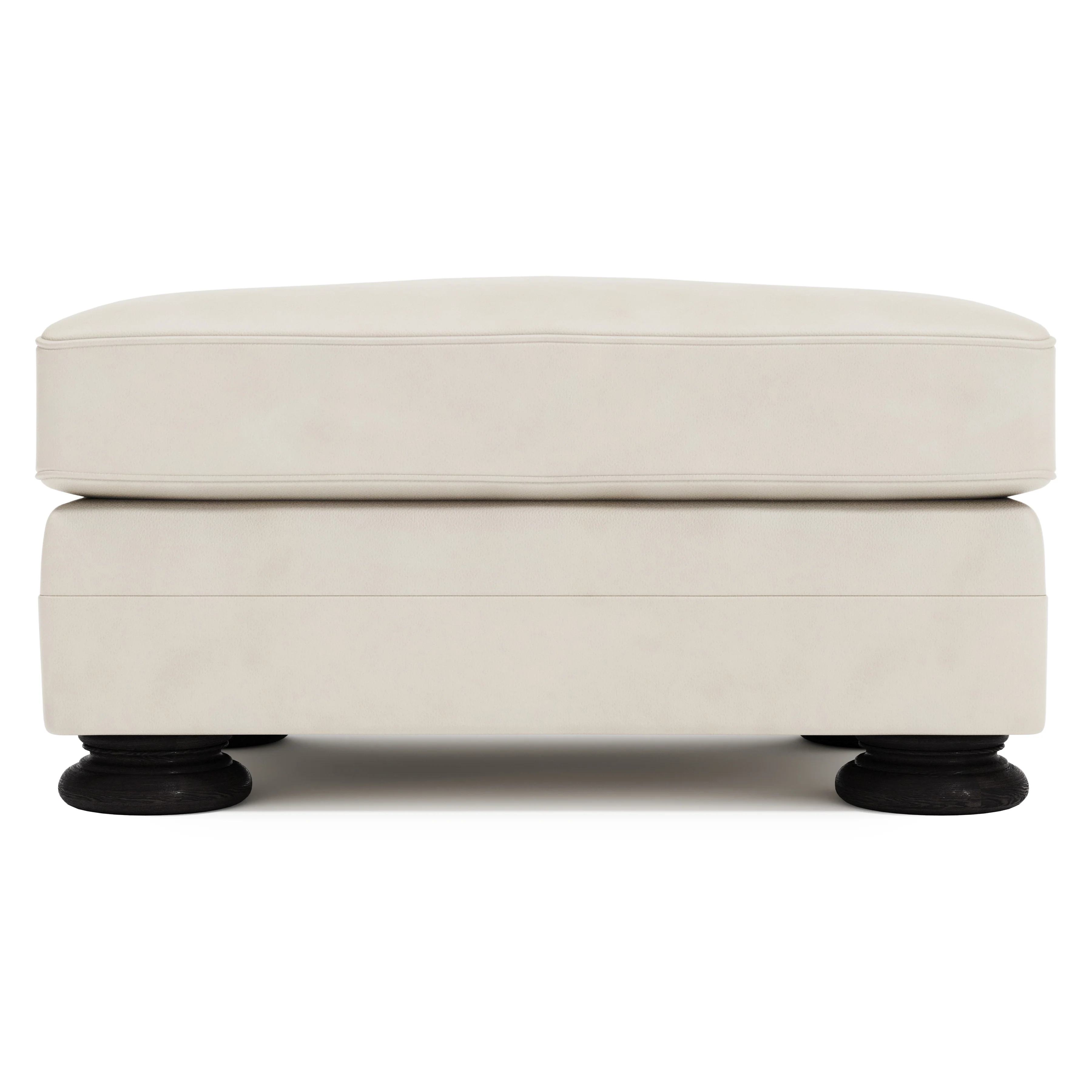 Foster Leather Ottoman - Image 5
