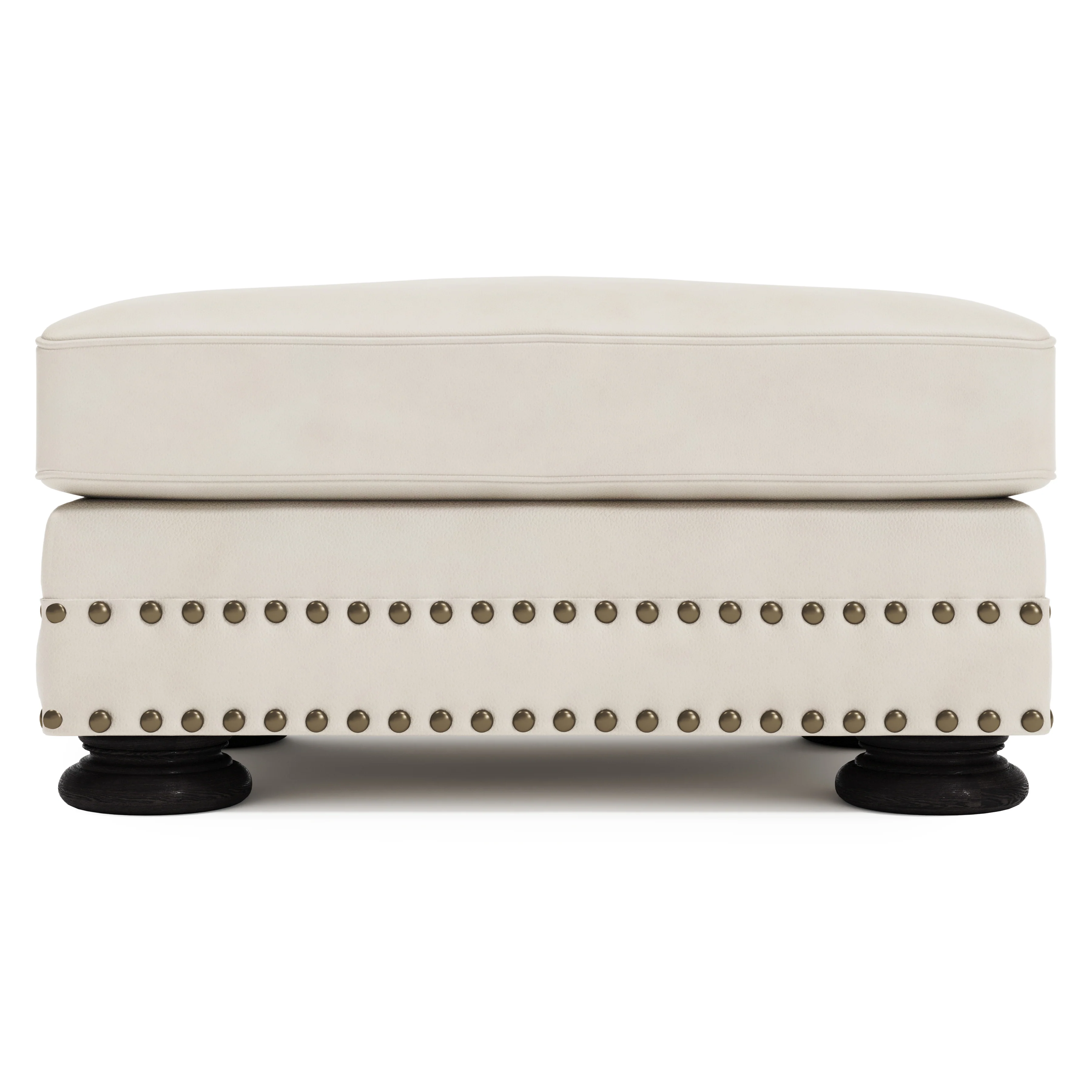 Foster Leather Ottoman - Image 5