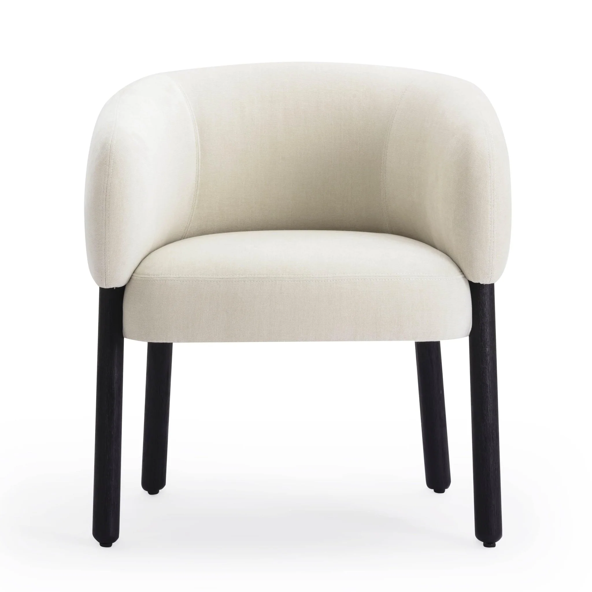 Foxy Cream Performance Basketweave Chenille Accent Chair - Image 3