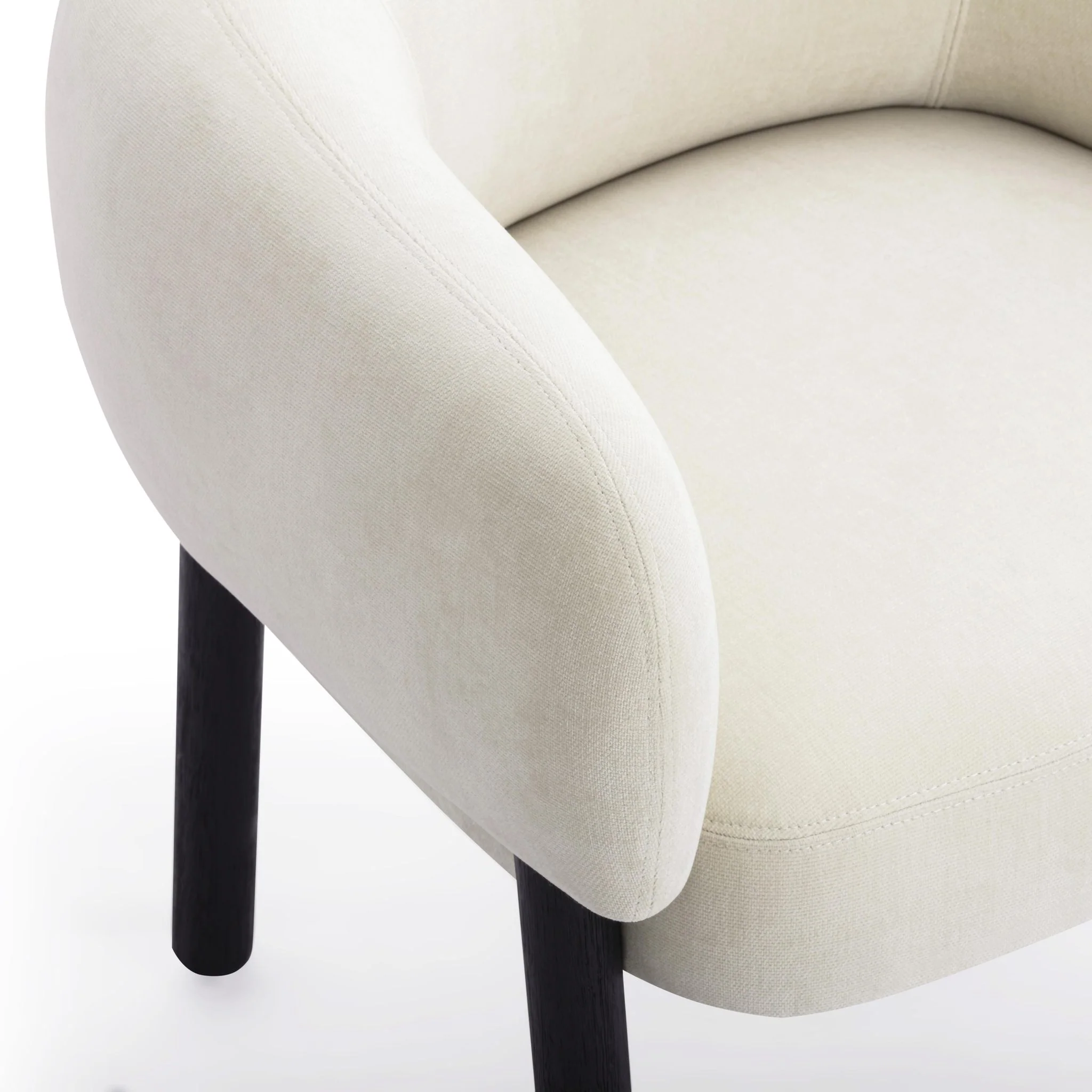 Foxy Cream Performance Basketweave Chenille Accent Chair - Image 6