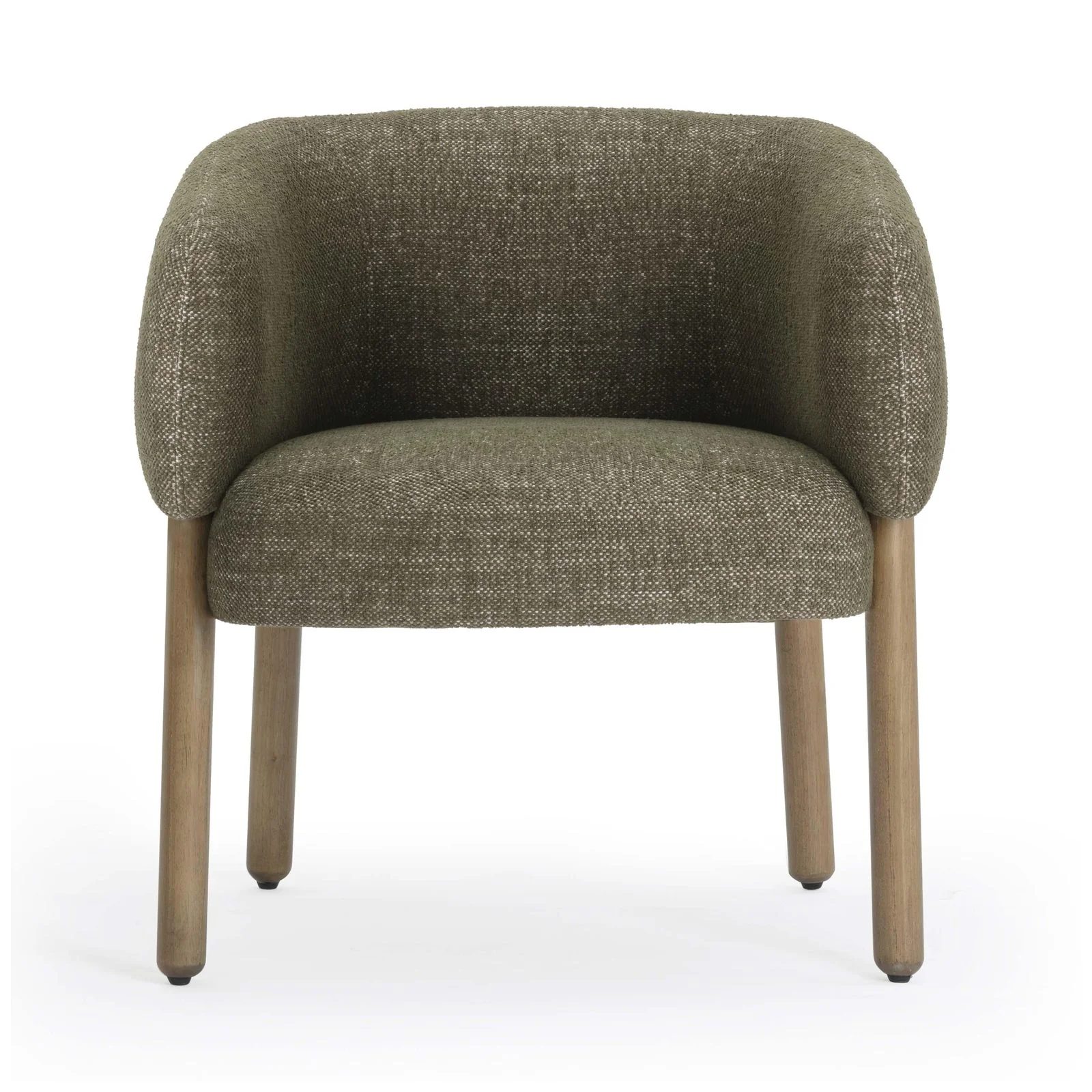 Foxy Olive Green Textured Performance  Fabric Accent Chair - Image 3
