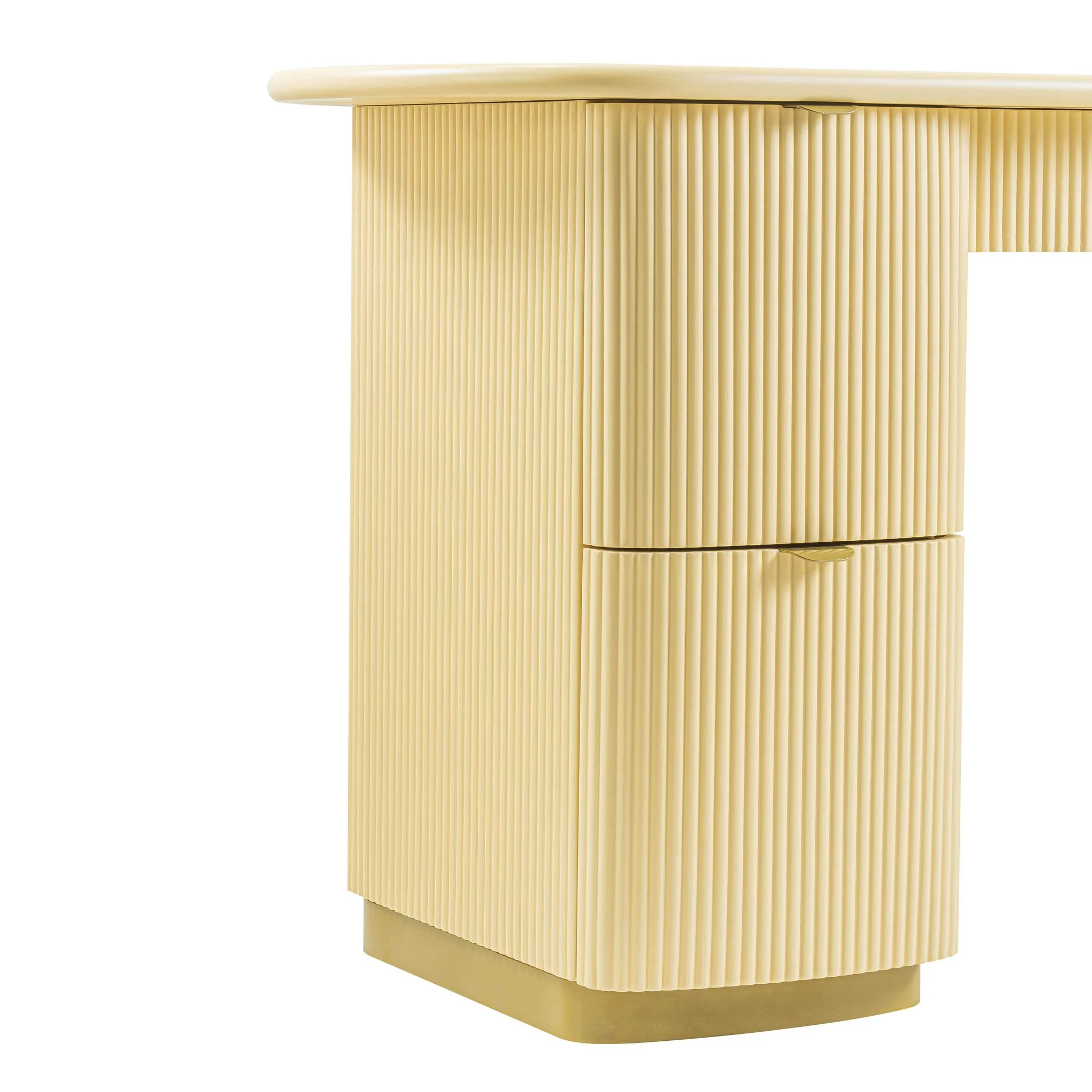 Francesca Yellow Peach 3-Drawer Desk - Image 8