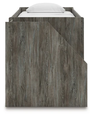 Frandern Loft Bed with Bookcase and Drawer Storage - Image 15