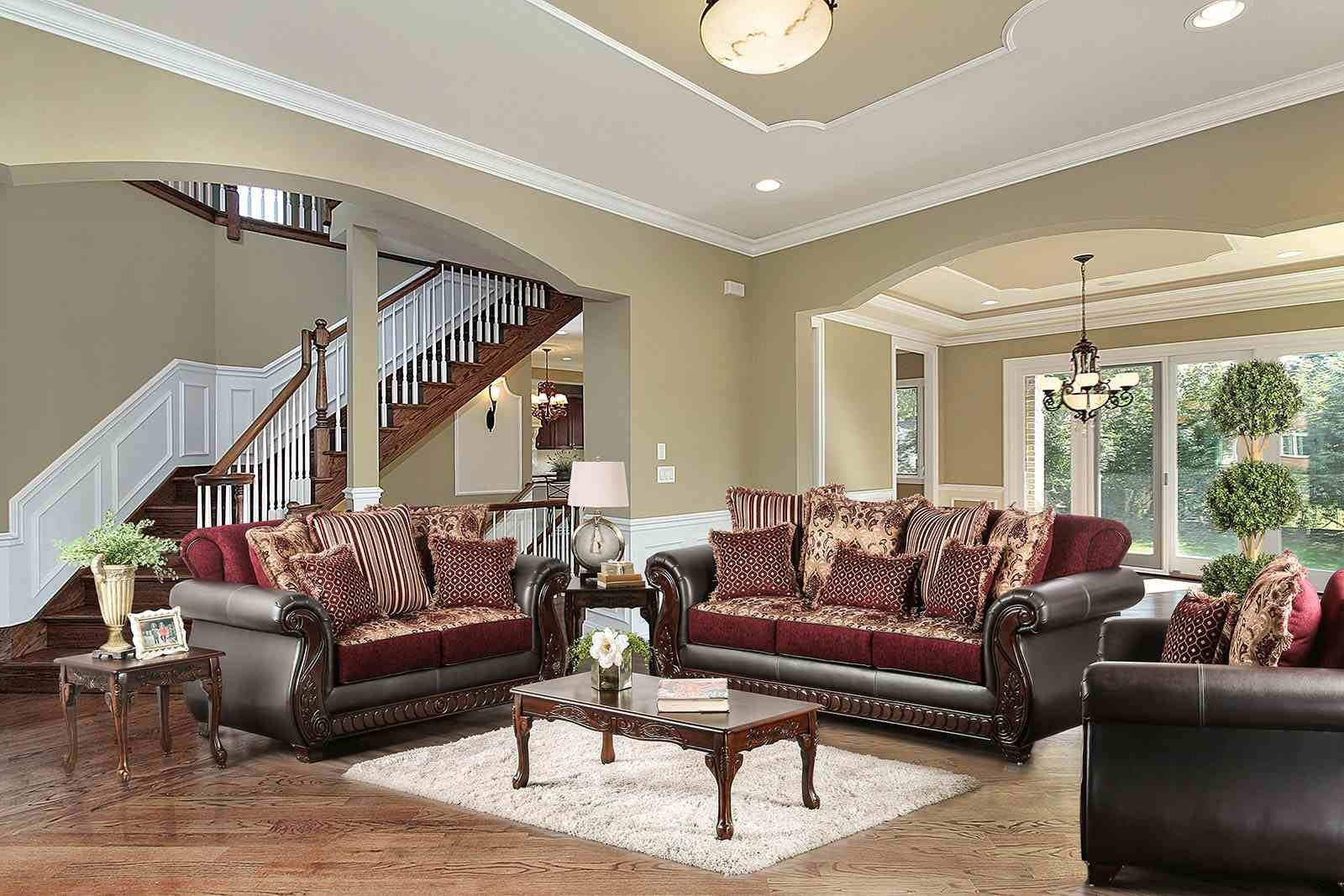 Franklin Chair, Burgundy - Image 2