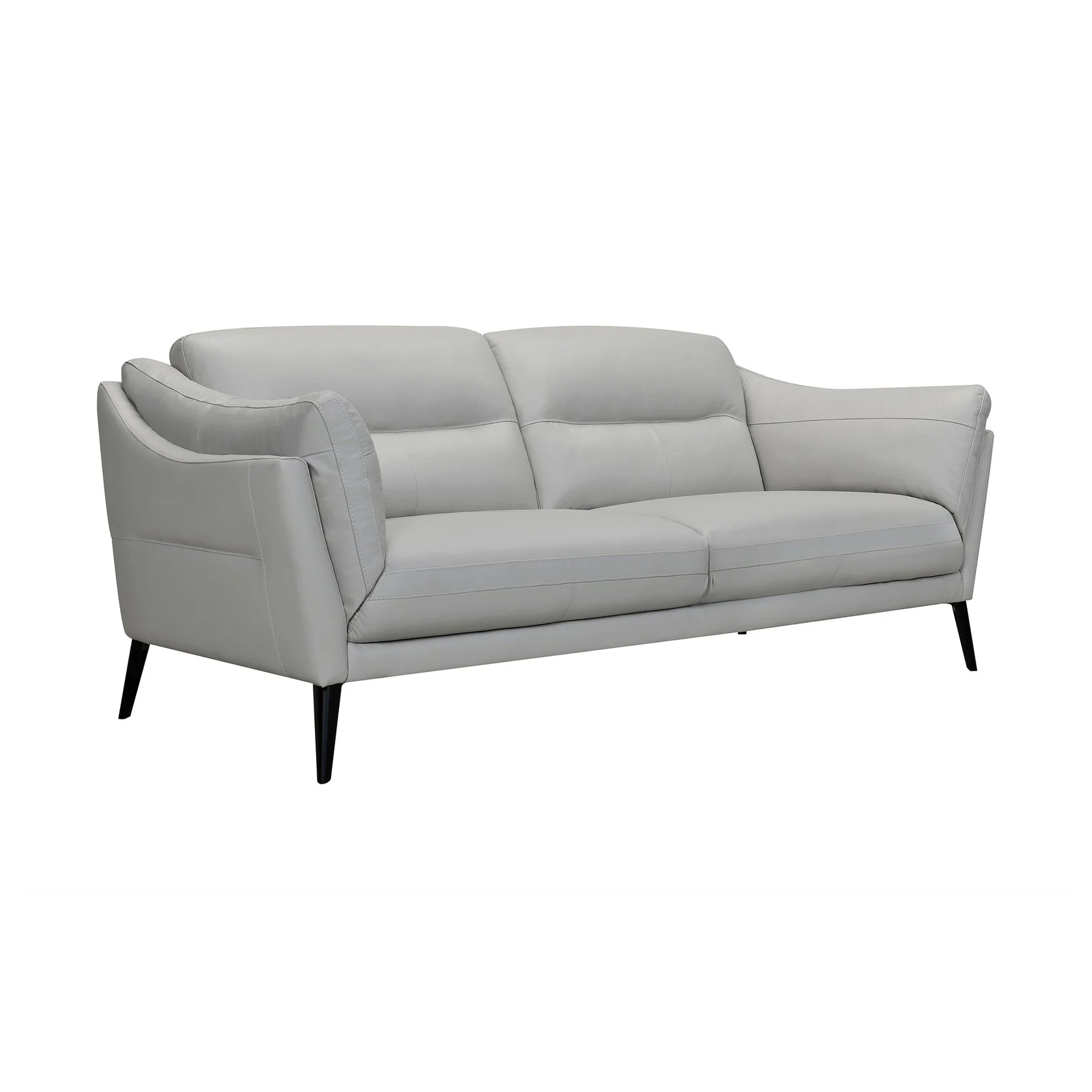 Franz 87" Modern Dove Gray Genuine Leather Sofa - Image 2