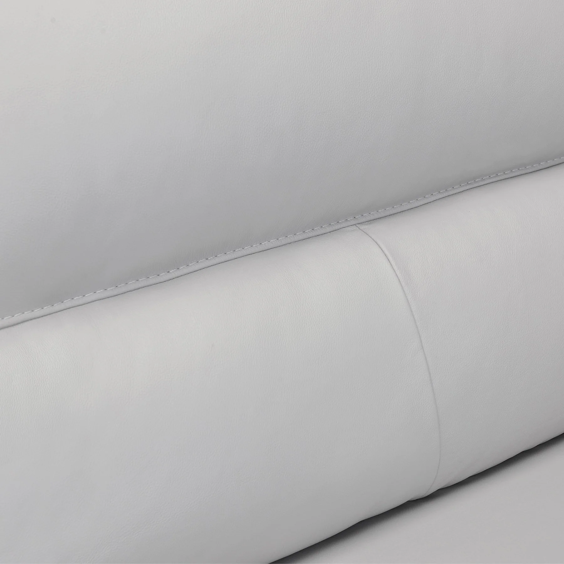 Franz 87" Modern Dove Gray Genuine Leather Sofa - Image 6
