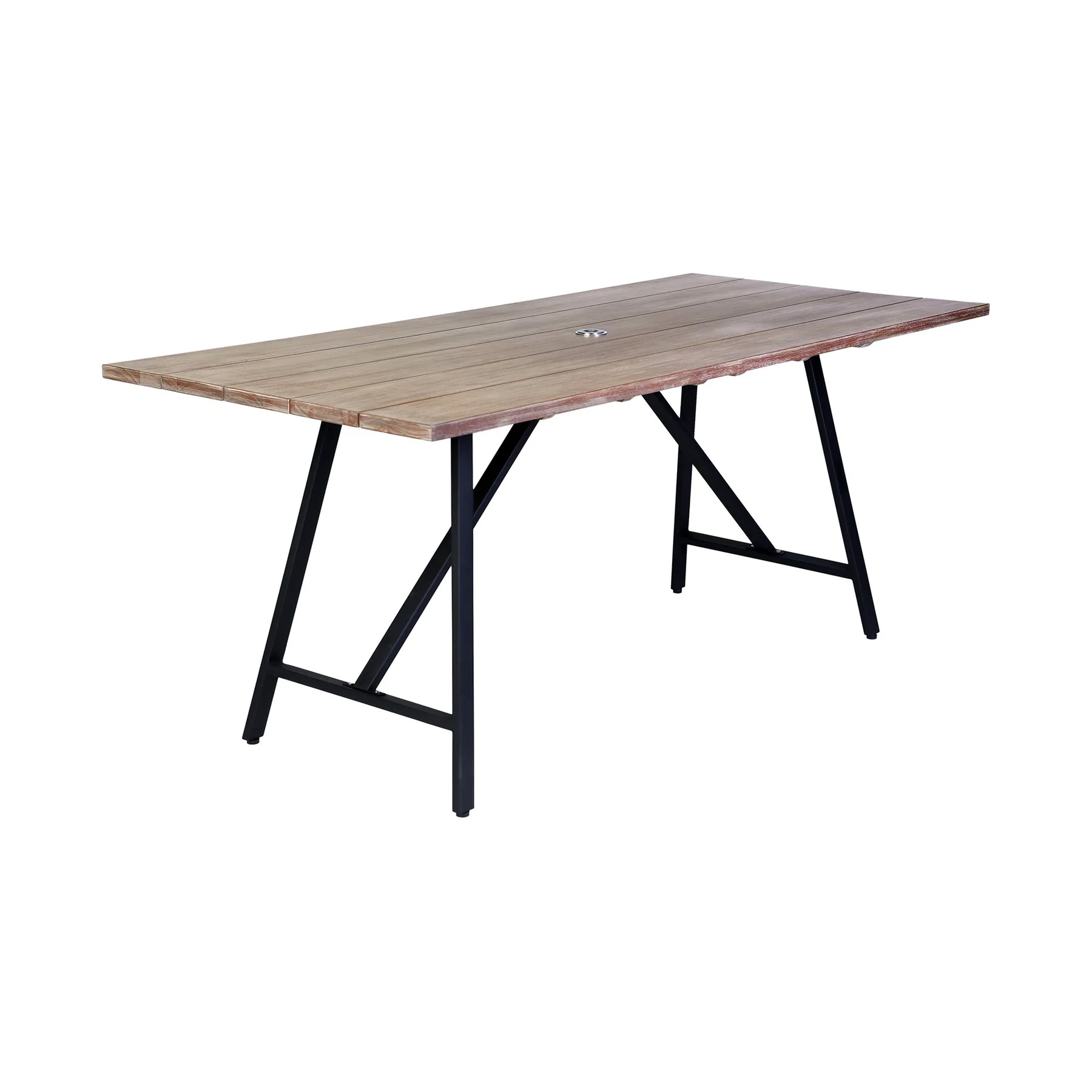 Frinton and Clip 5 Piece Dining Set in Light Eucalyptus Wood and Metal with Gray Rope - Image 4