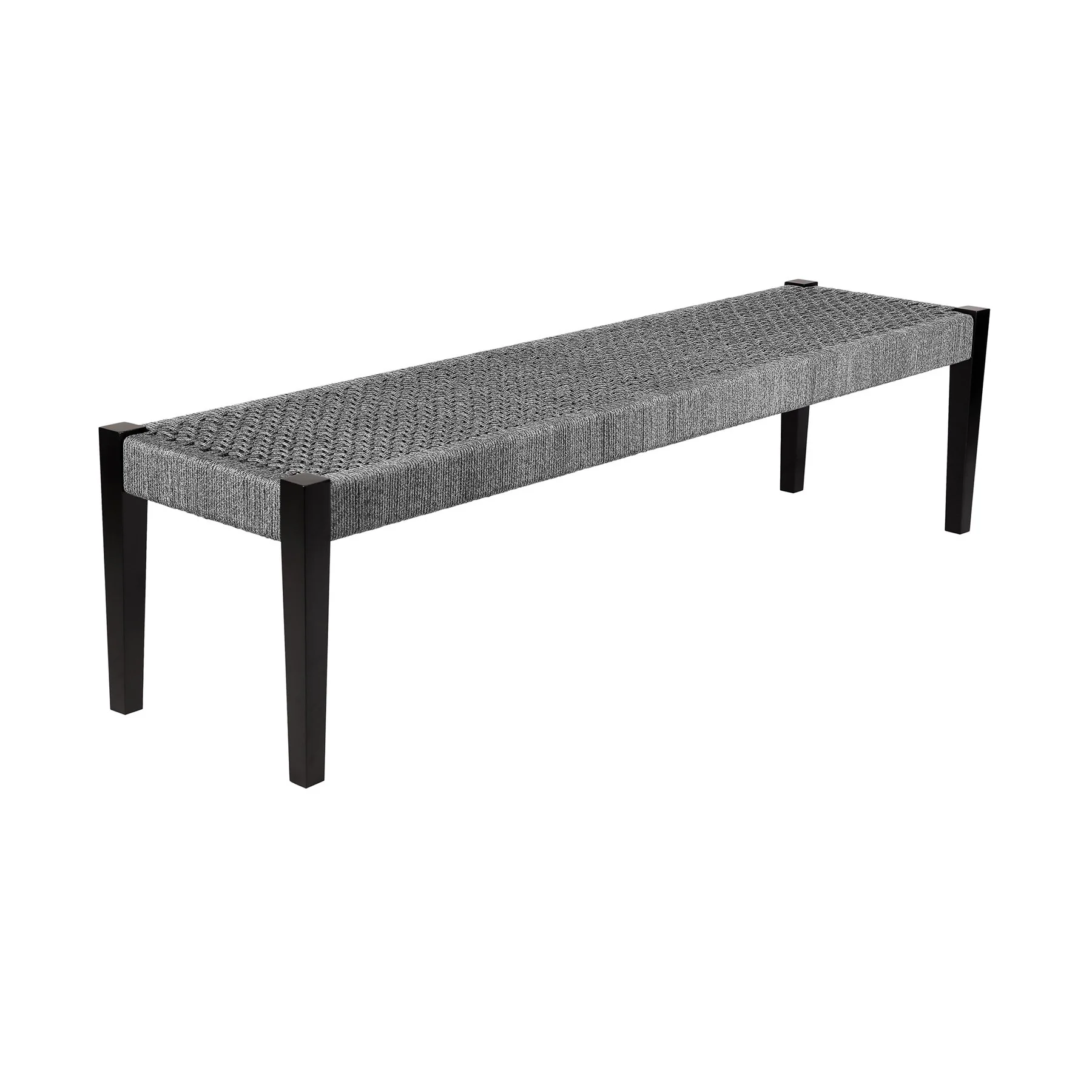 Frinton Clip and Rhett 5 Piece Outdoor Dining Set in Dark Eucalyptus with Gray Rope - Image 6