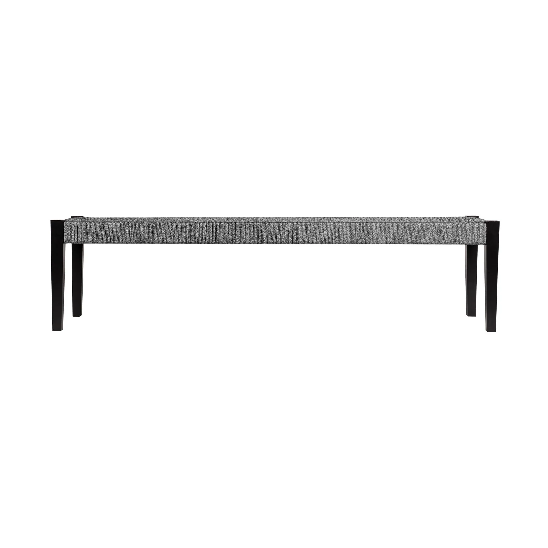 Frinton Shasta and Rhett 5 Piece Outdoor Dining Set in Dark Eucalyptus Wood with Gray Rope - Image 7