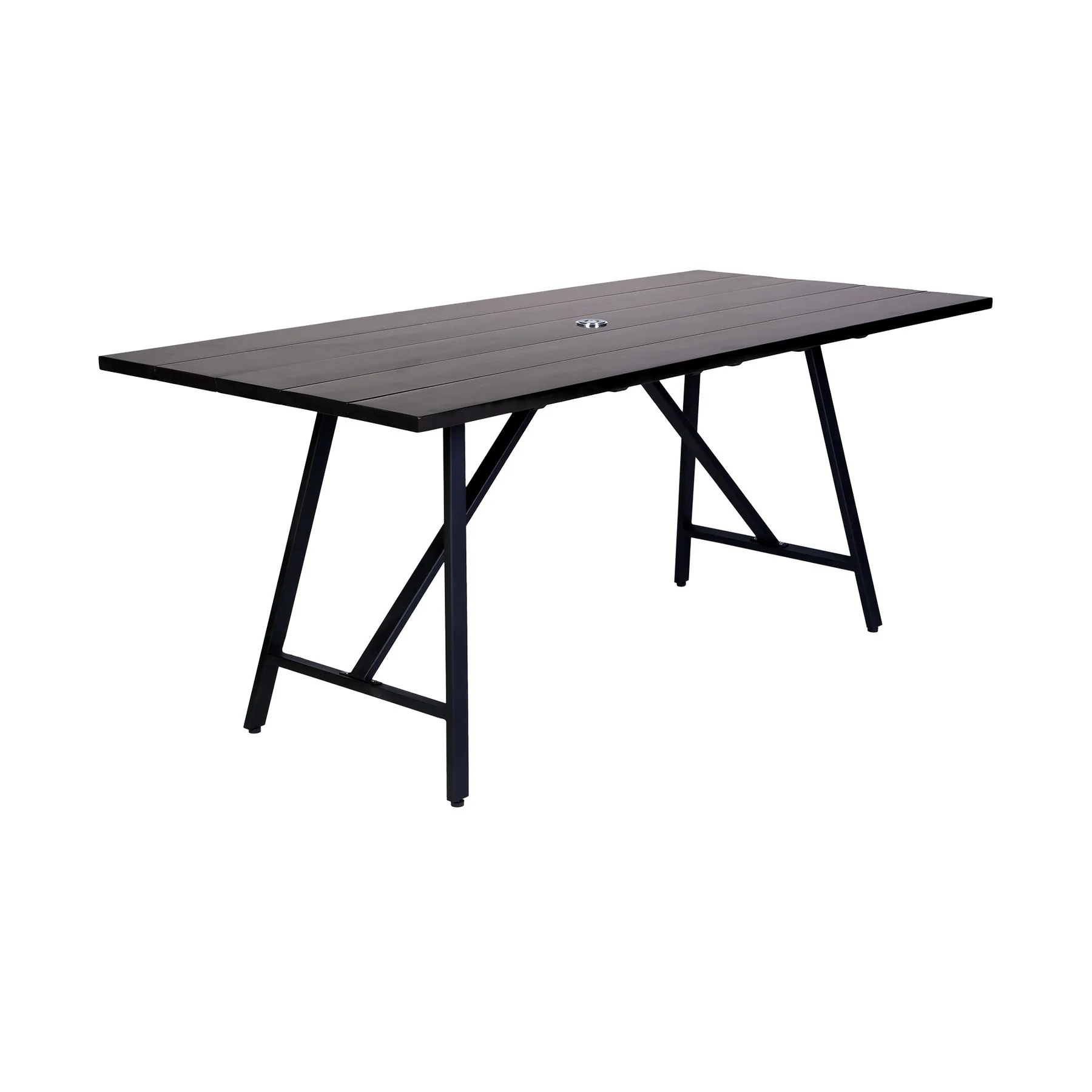 Frinton Shasta and Rhett 6 Piece Outdoor Dining Set in Dark Eucalyptus Wood with Gray Rope - Image 4
