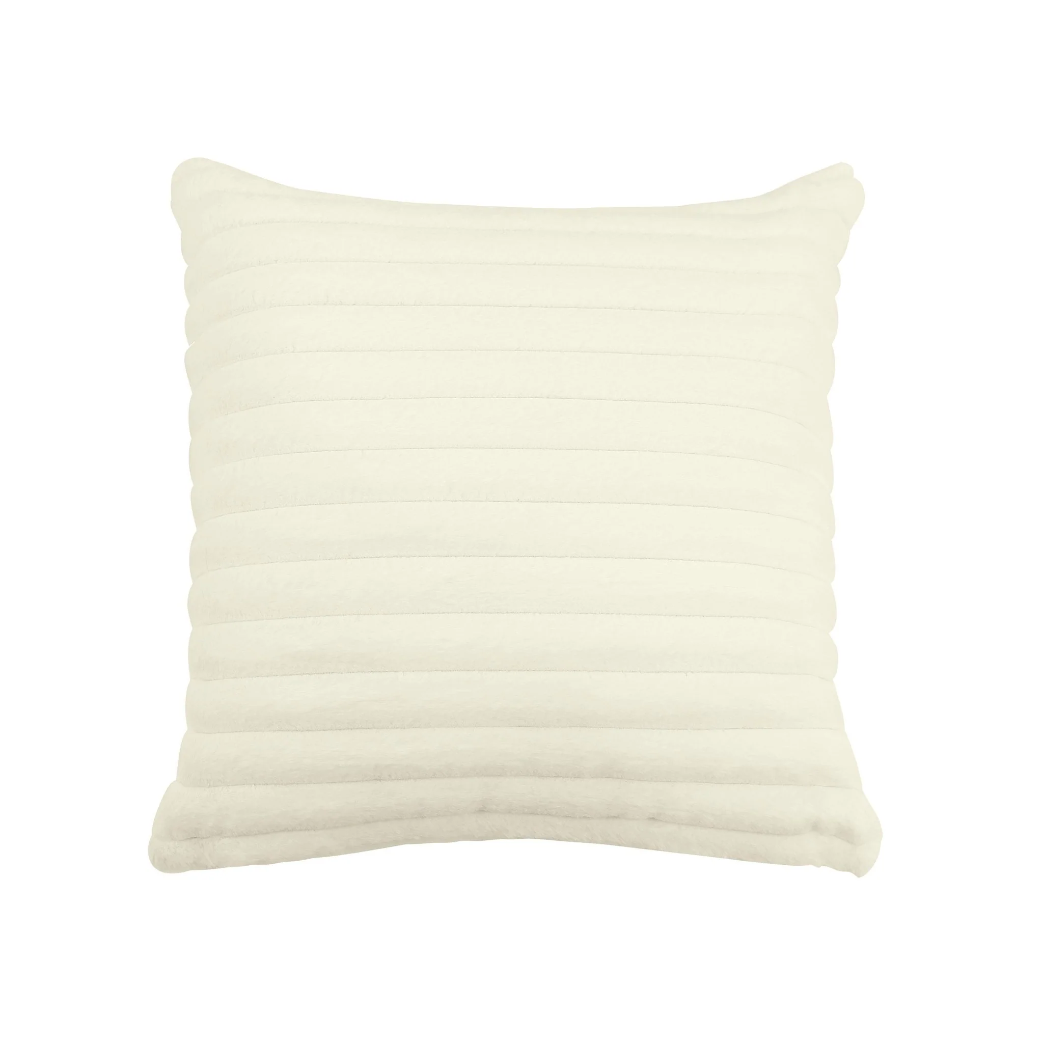 Furry Cream Vegan Fur Square Accent Pillow - COVER - Image 3