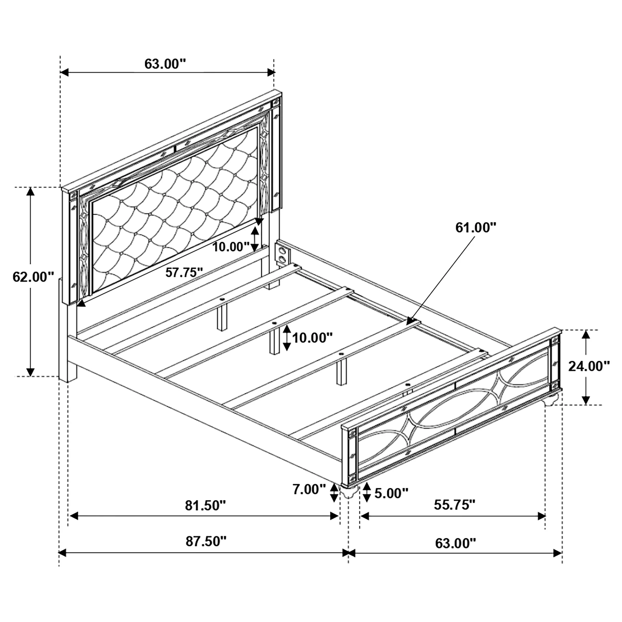 Gunnison Panel Bed with LED Lighting - Image 9