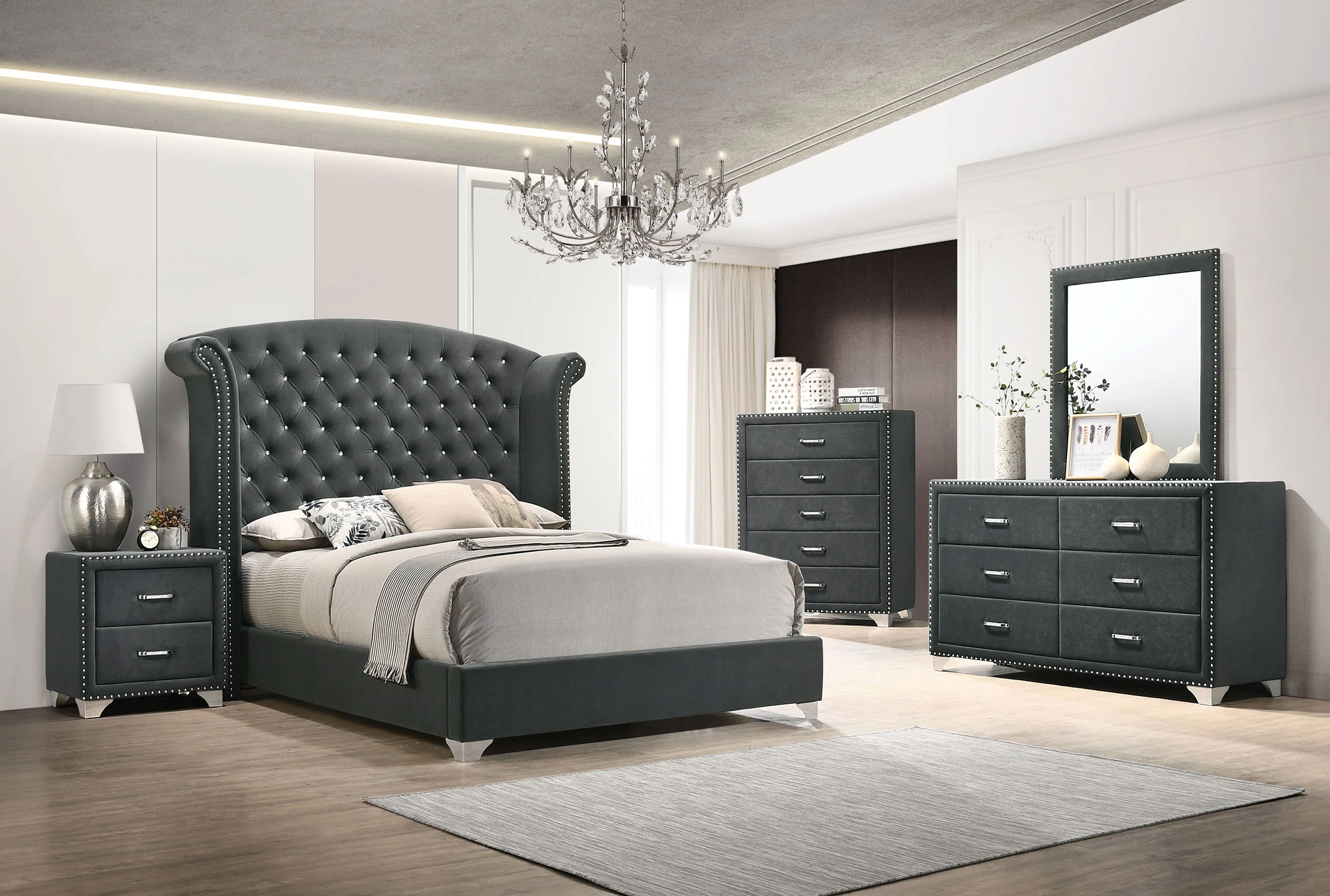 Melody Wingback Bed - Image 12