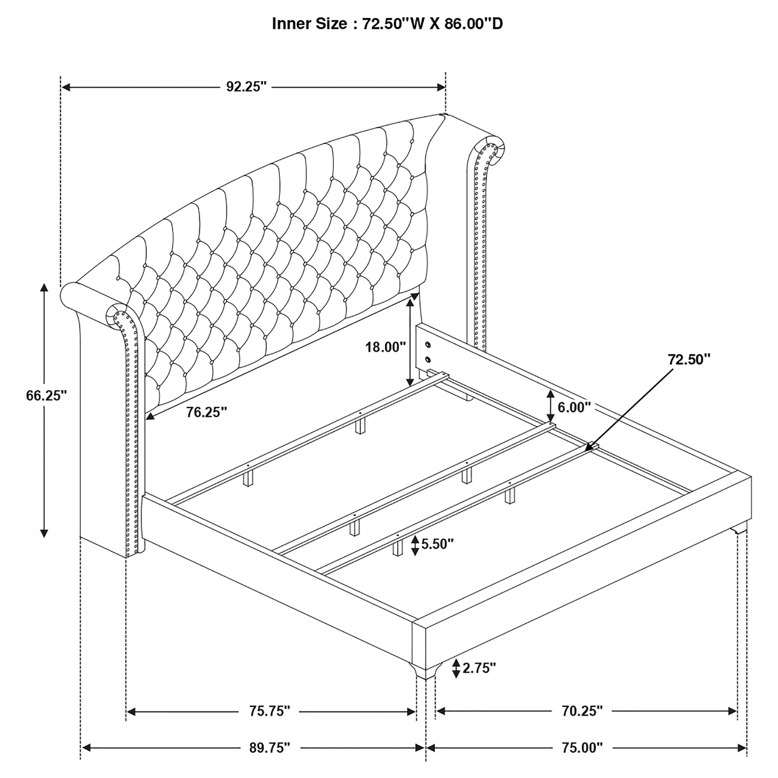 Melody Wingback Bed - Image 35