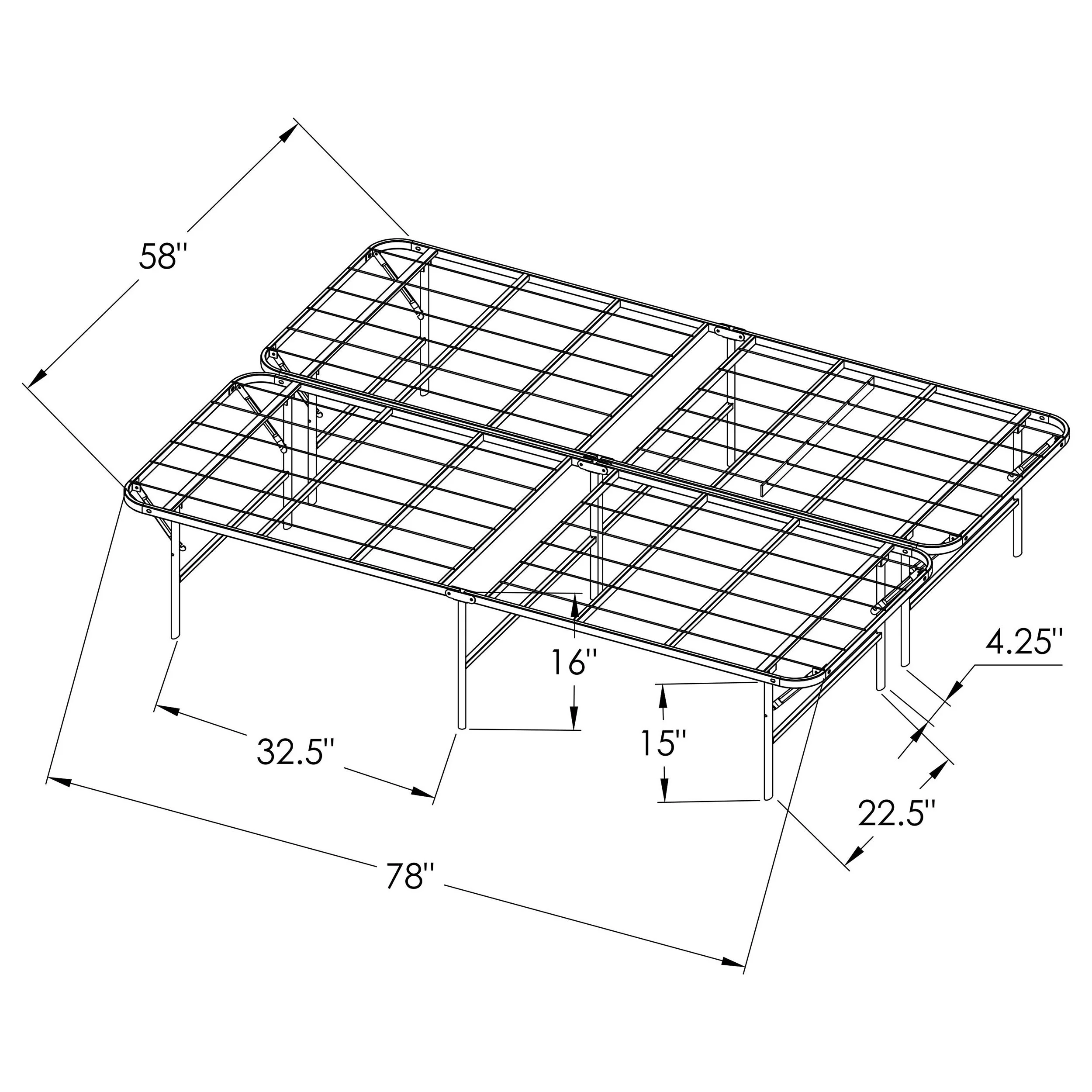 Mabel Foldable Platform Bed Frame - Image 9