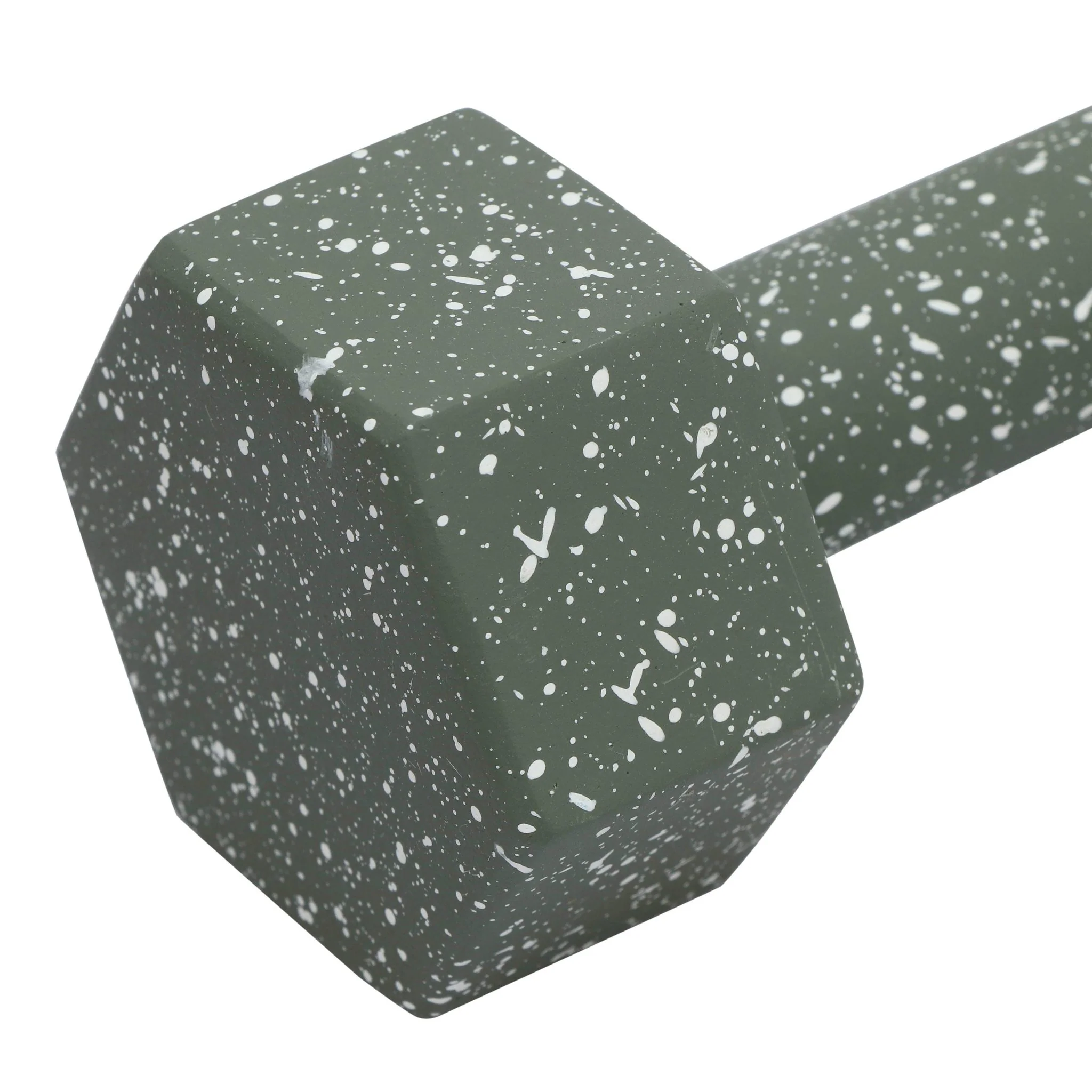 Gabby Speckled Army Green Decorative Dumbbell - Image 4
