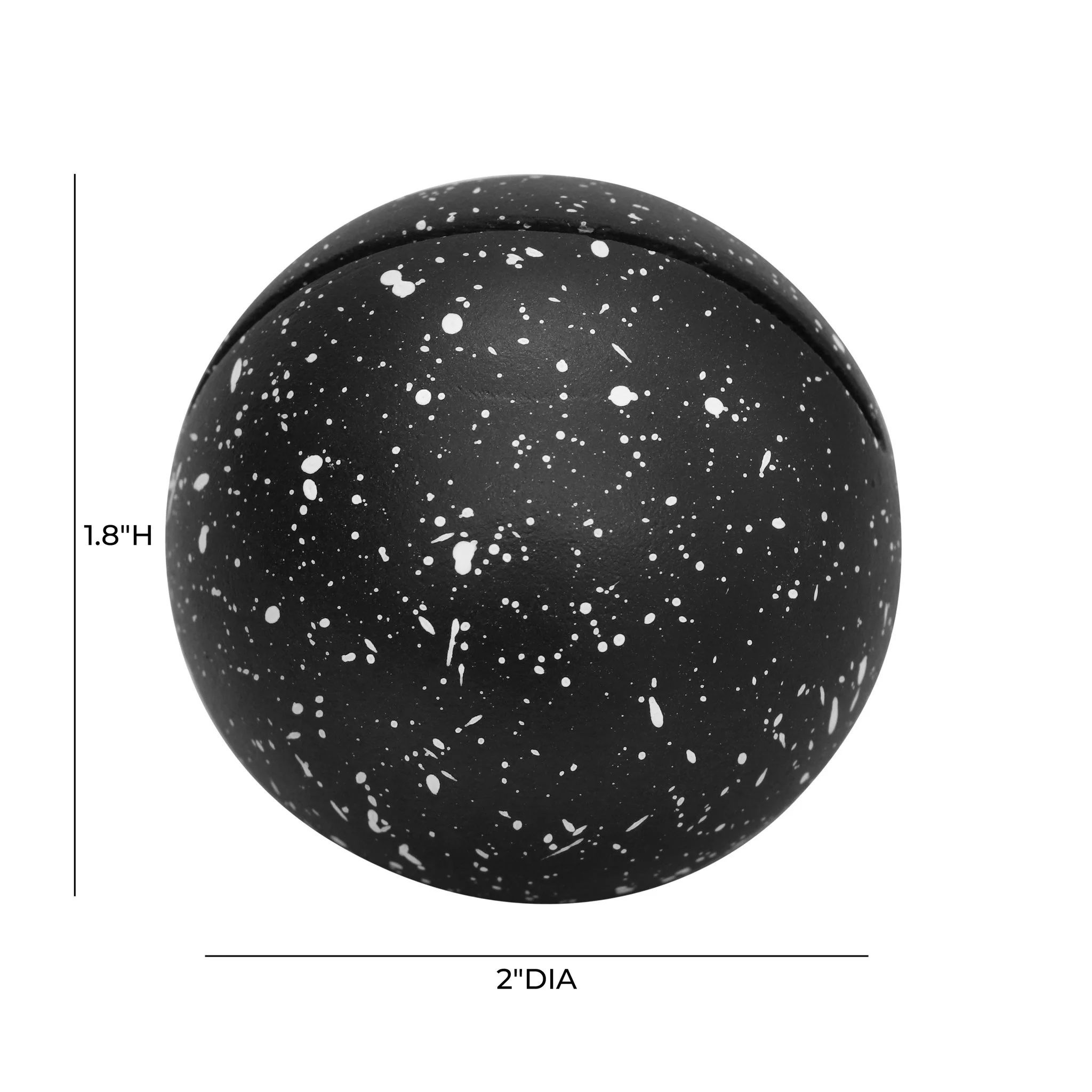 Gabby Speckled Black Round Card Holder - Set of 4 - Image 4