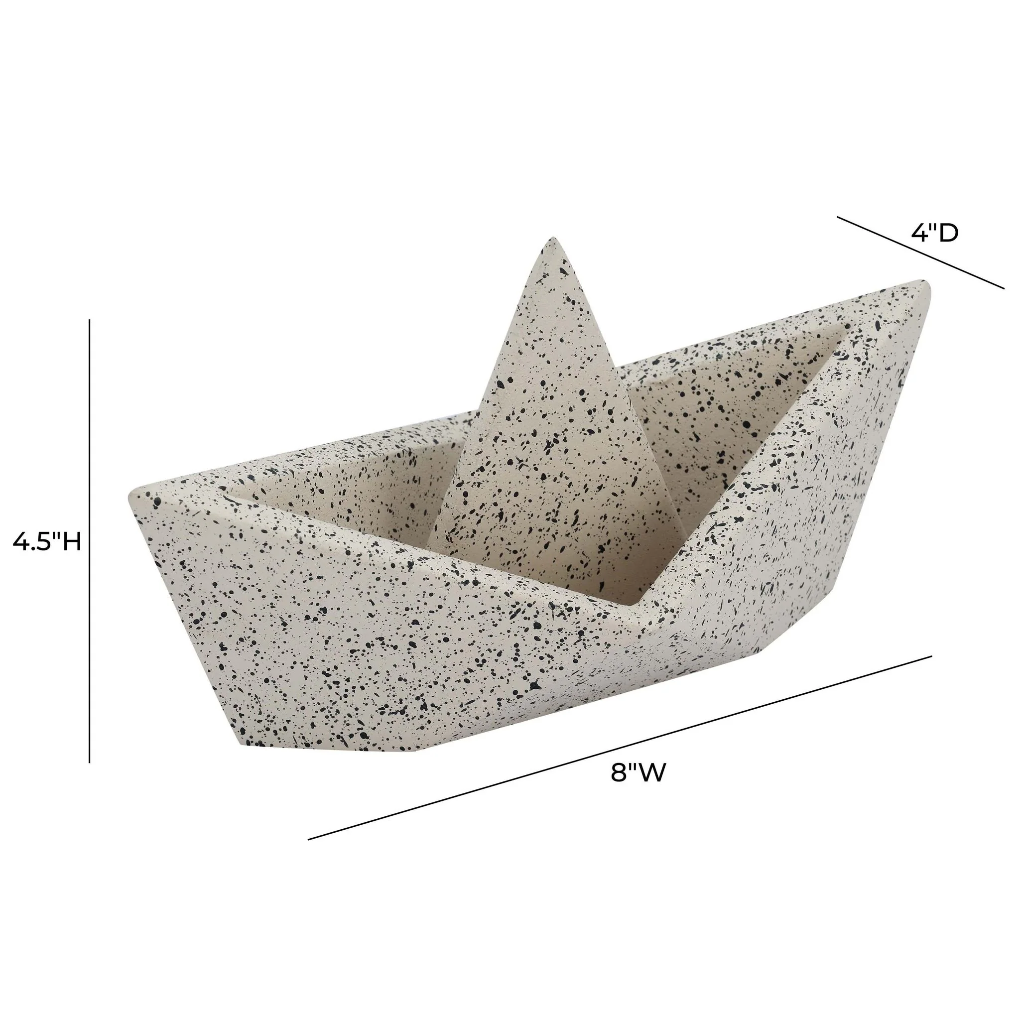 Gabby Speckled Cream Sailboat Catchall - Image 4