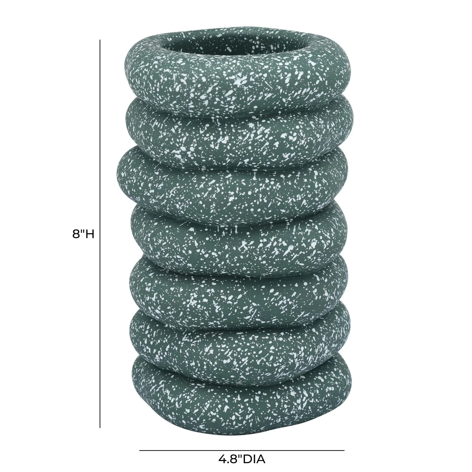 Gabby Speckled Green Cairn Vase - Image 4