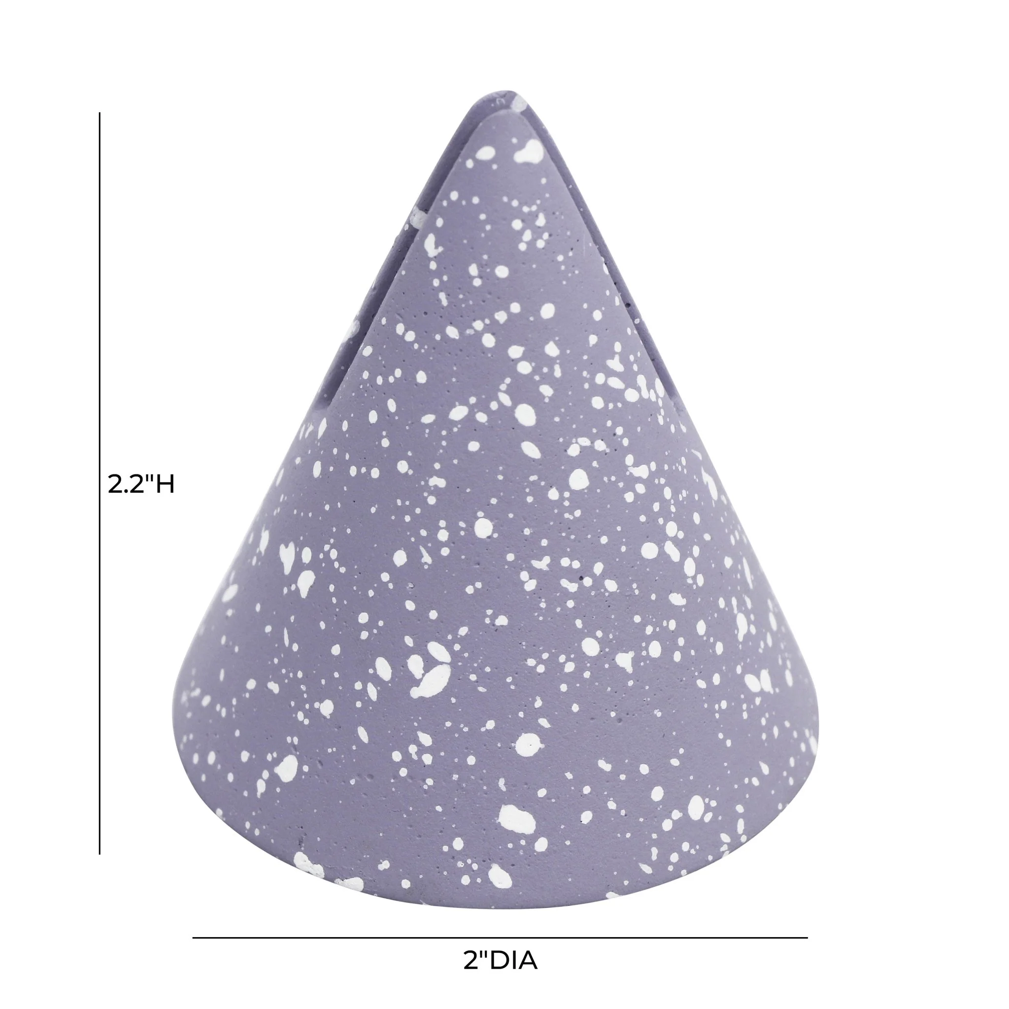 Gabby Speckled Purple Cone Card Holder - Set of 4 - Image 4