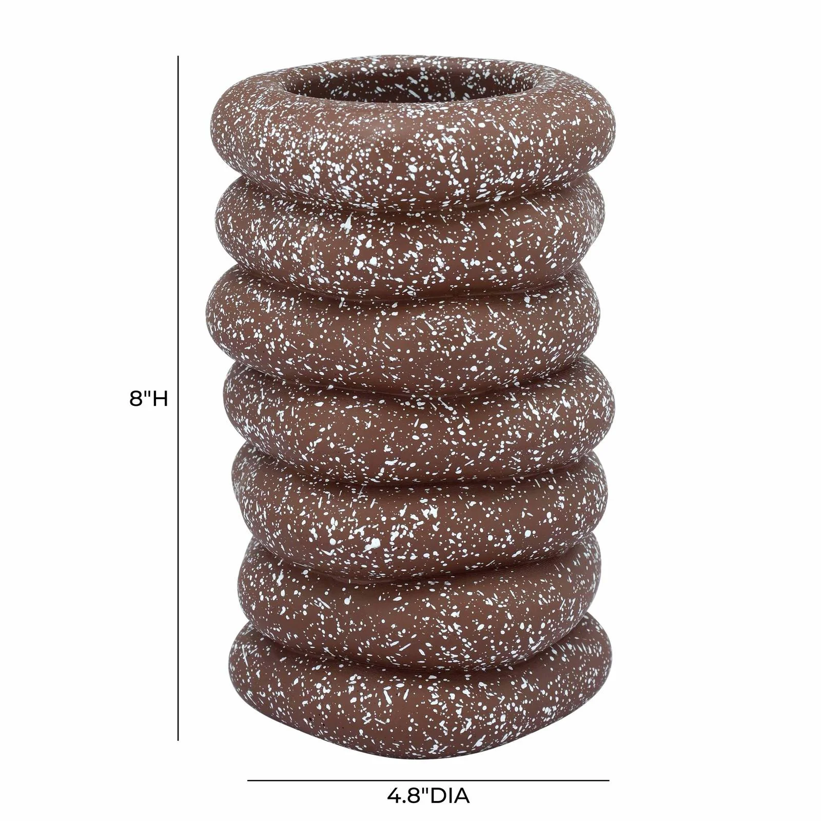Gabby Speckled Rust Cairn Vase - Image 4