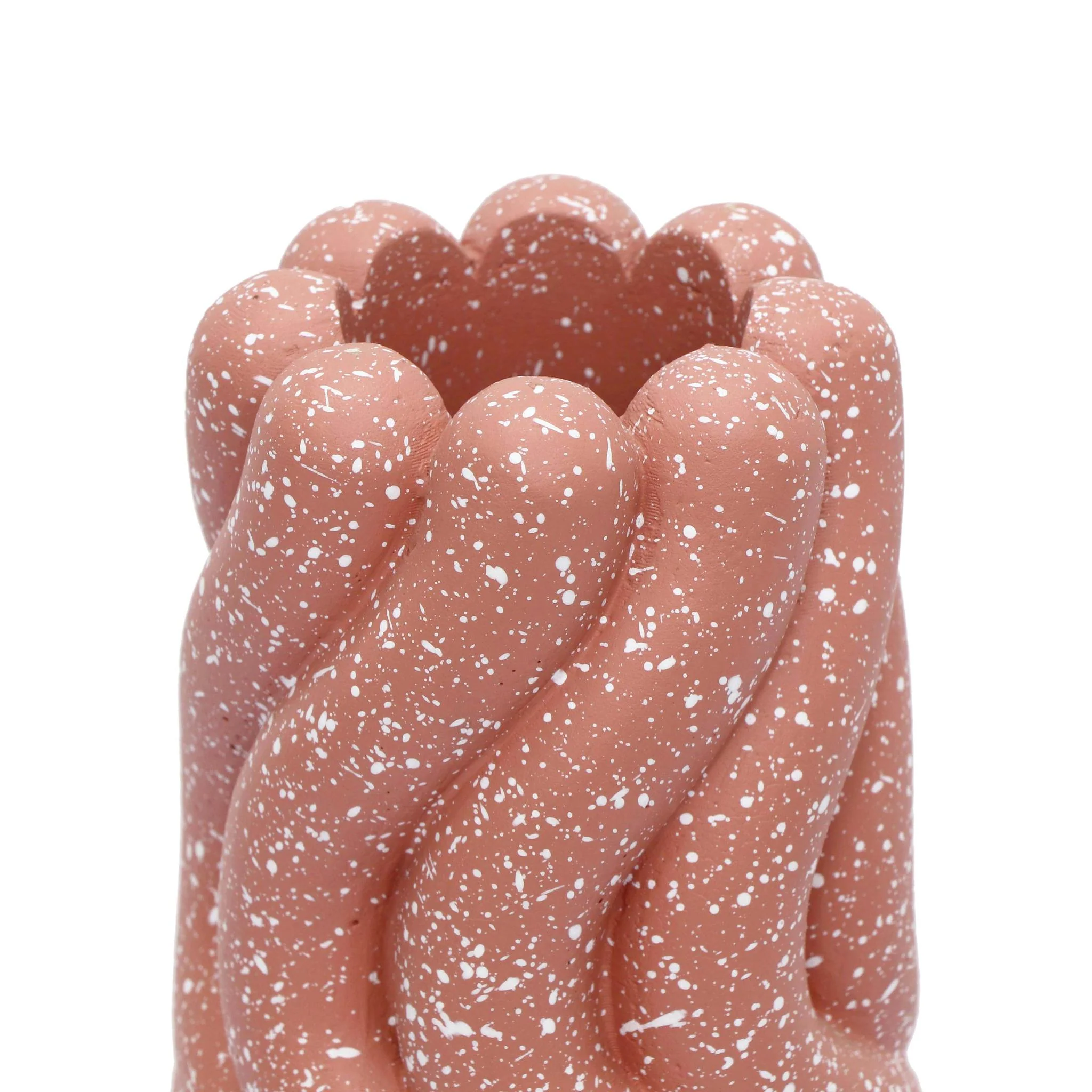 Gabby Speckled Salmon Pink Vase - Image 3