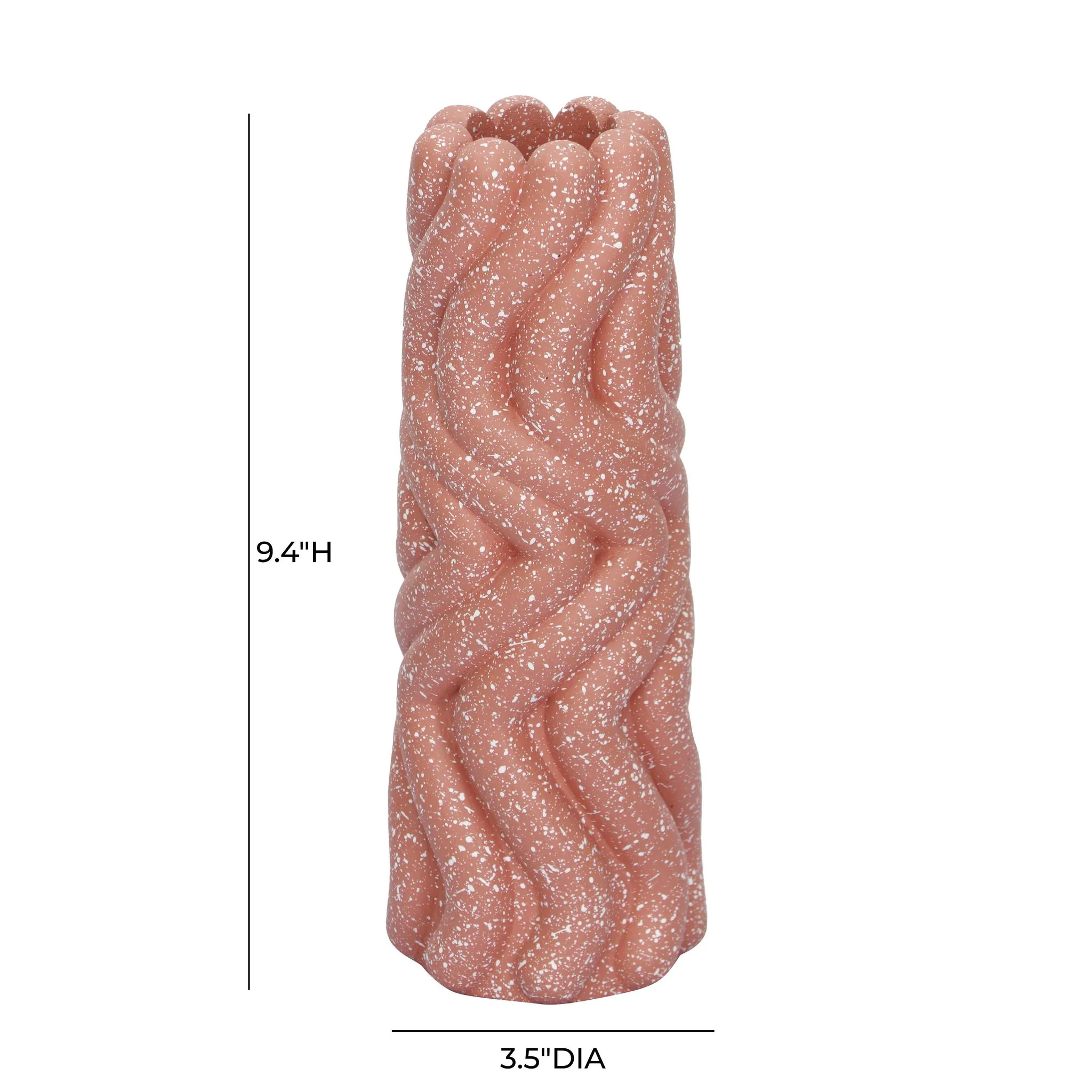 Gabby Speckled Salmon Pink Vase - Image 4