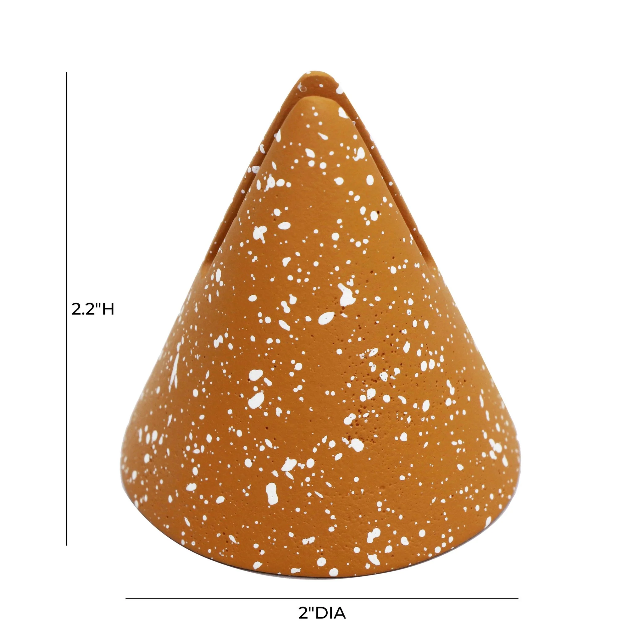 Gabby Speckled Terracotta Cone Card Holder - Set of 4 - Image 4