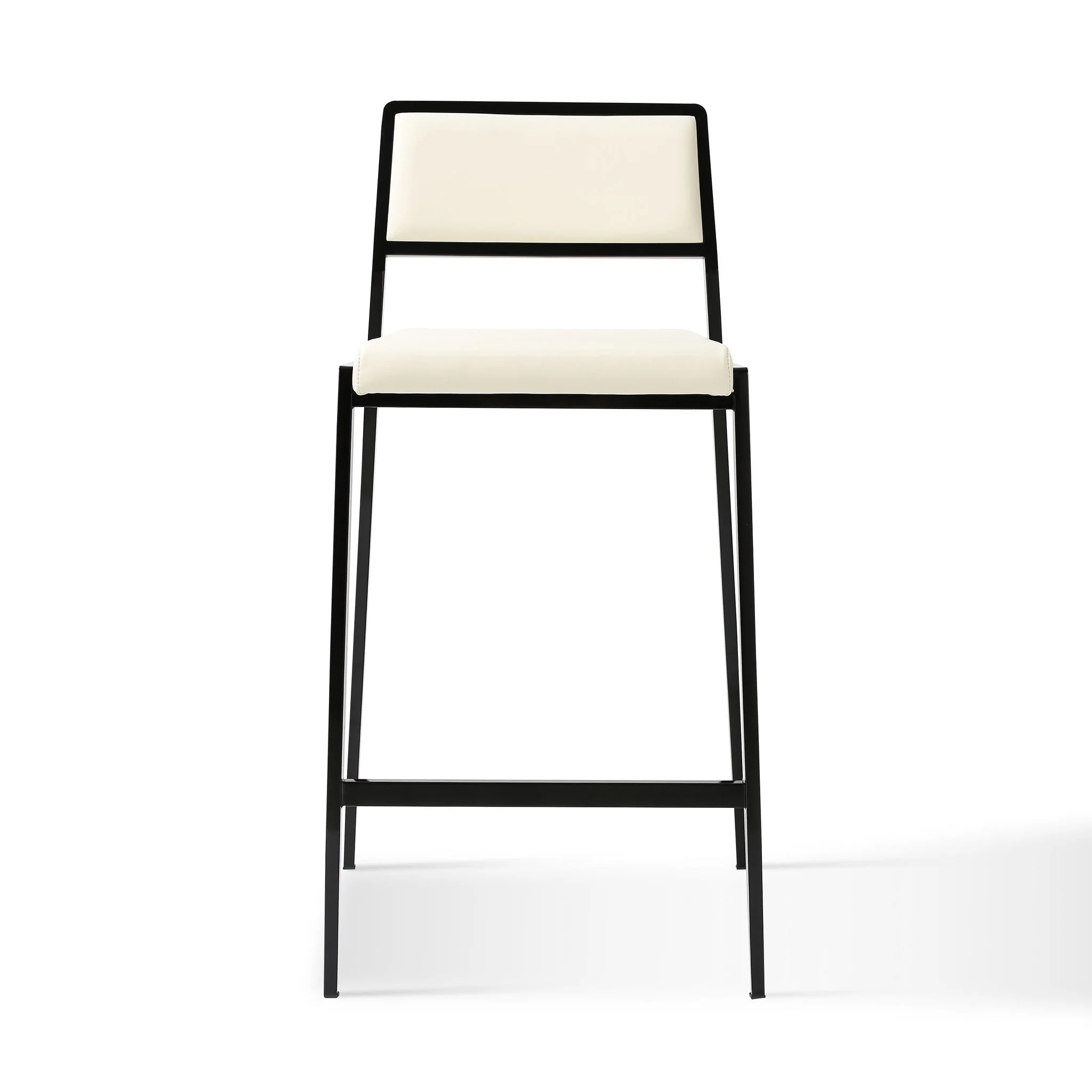 Gale Cream Performance Vegan Leather Stackable Stool - Set of 2 - Image 4